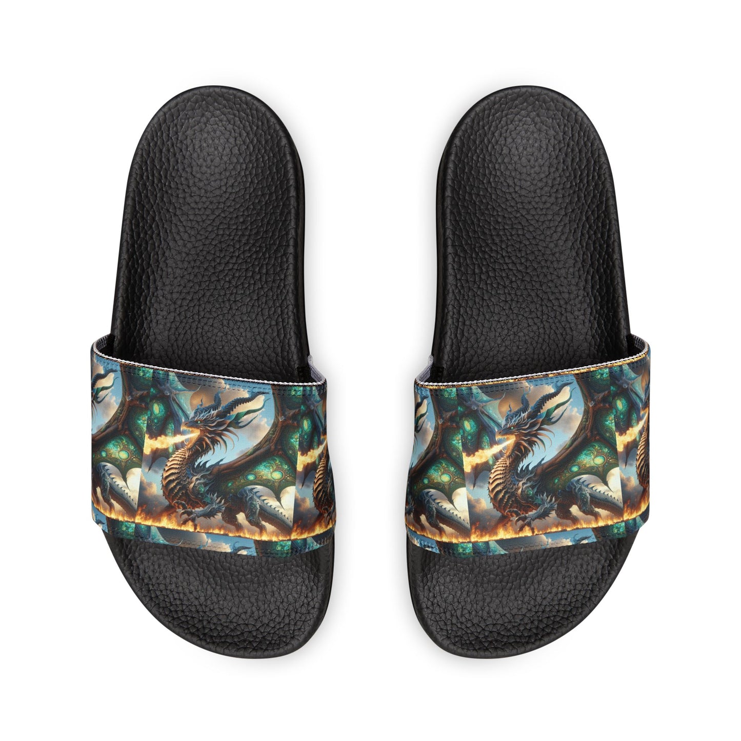 Stylish Dragon Graphic Men's Sandals - Perfect for Summer and Relaxation