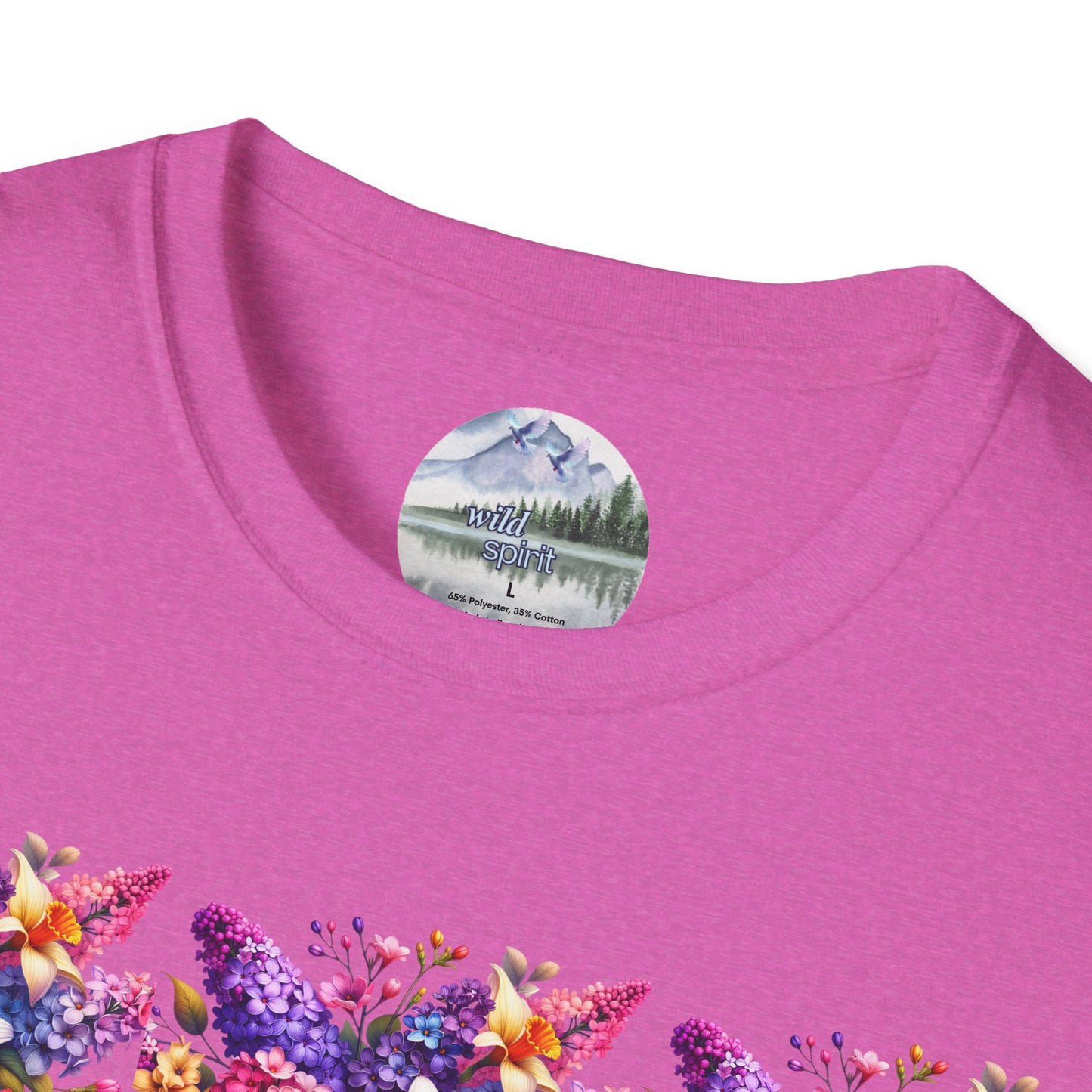Floral Pattern Unisex Softstyle T-Shirt - Vibrant Spring Design