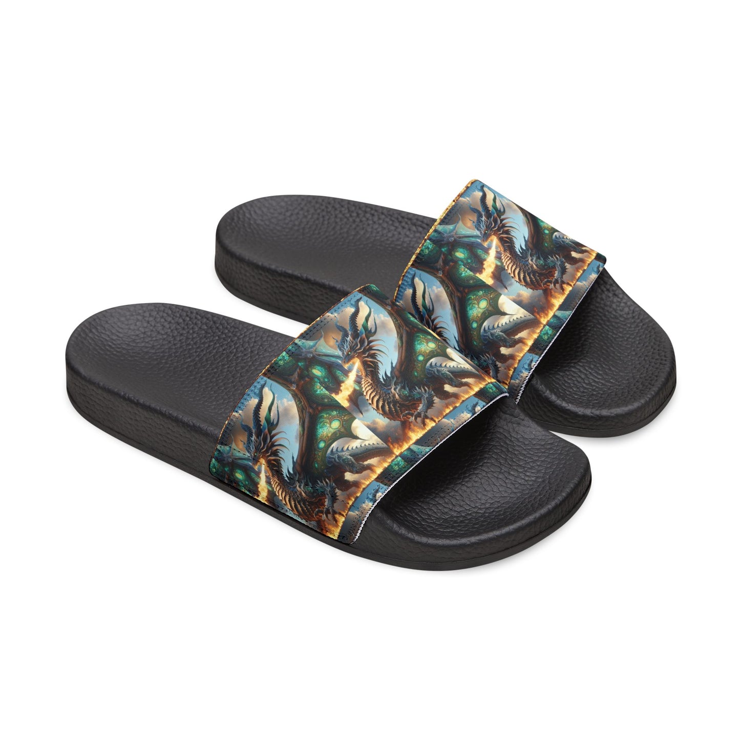 Stylish Dragon Graphic Men's Sandals - Perfect for Summer and Relaxation