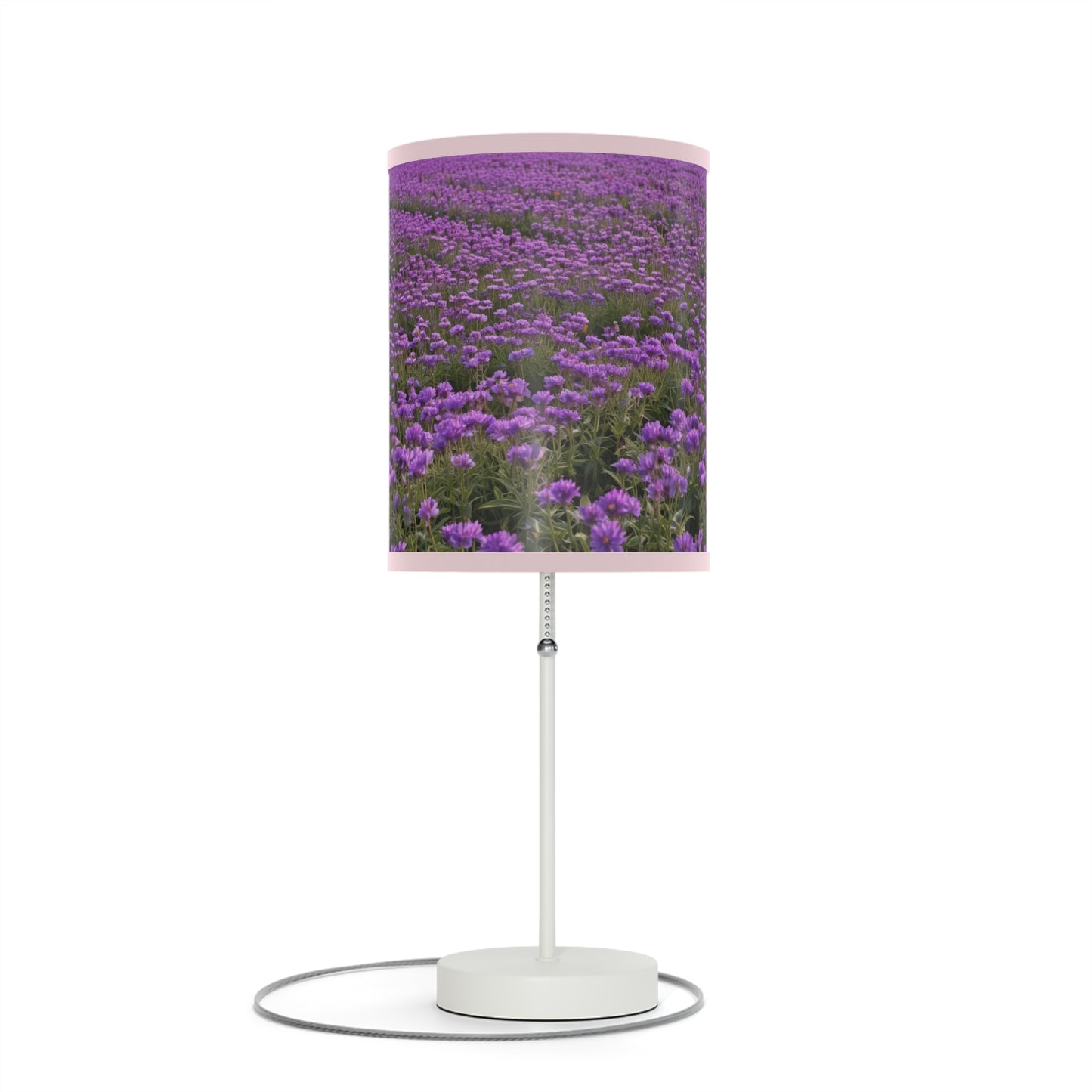 Purple Floral Table Lamp, Decorative Lighting, Home Decor, Bedroom Accessory, Gift for Her, Living Room Style