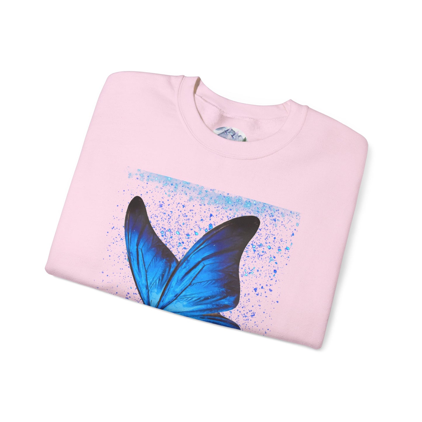 Sparkle Blue Butterfly Unisex Sweatshirt - Heavy Blend Crewneck