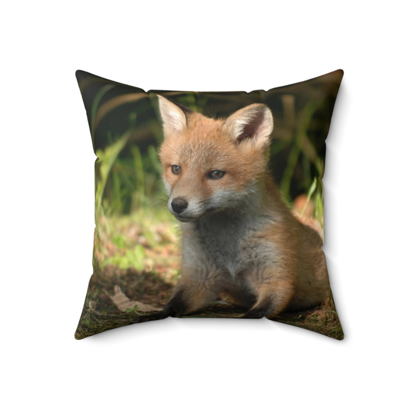 Cute Fox Spun Polyester Square Pillow - Cozy Home Decor