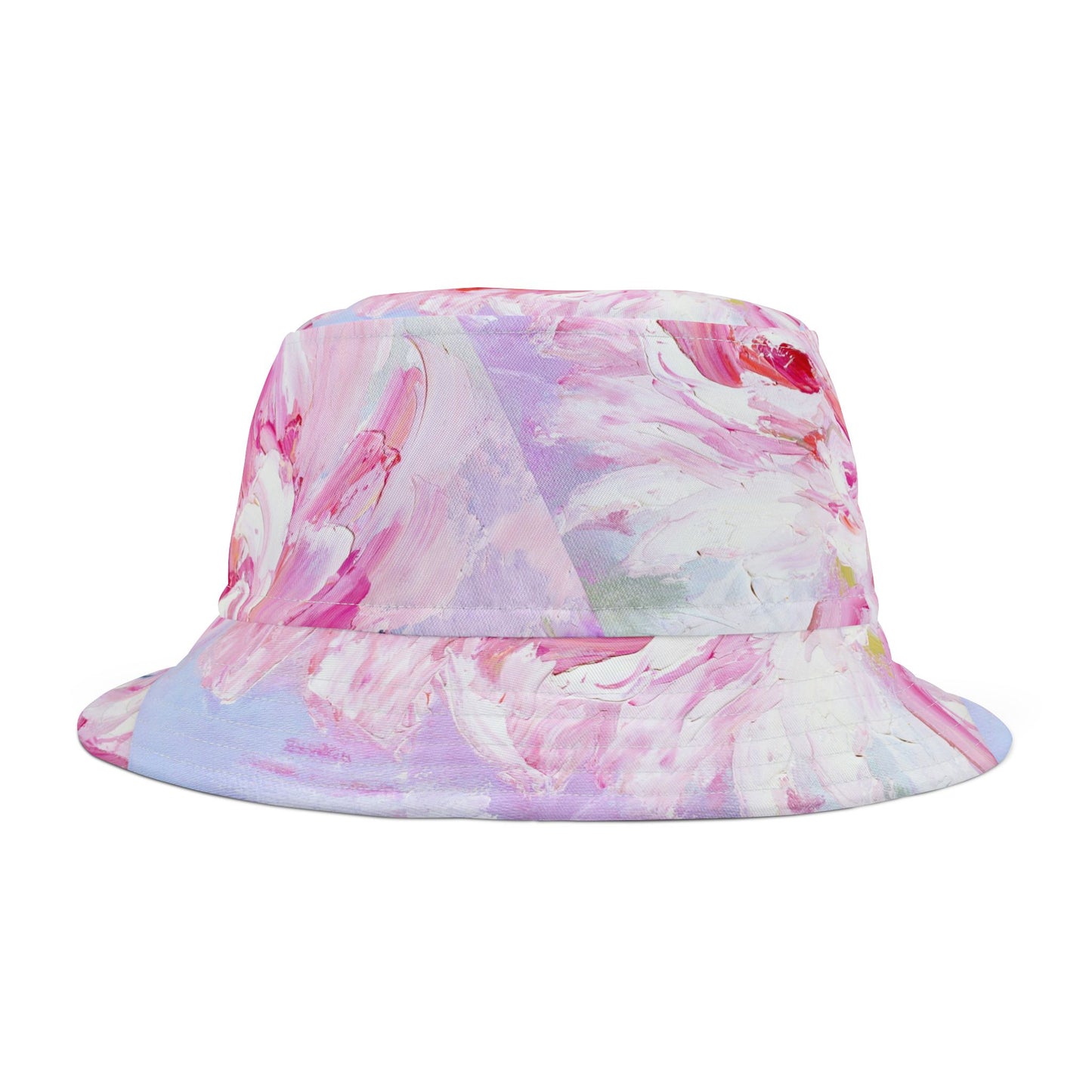 Floral Bucket Hat - Pink AOP, Summer Accessory, Boho Style, Gift for Her, Beachwear, Festival Fashion