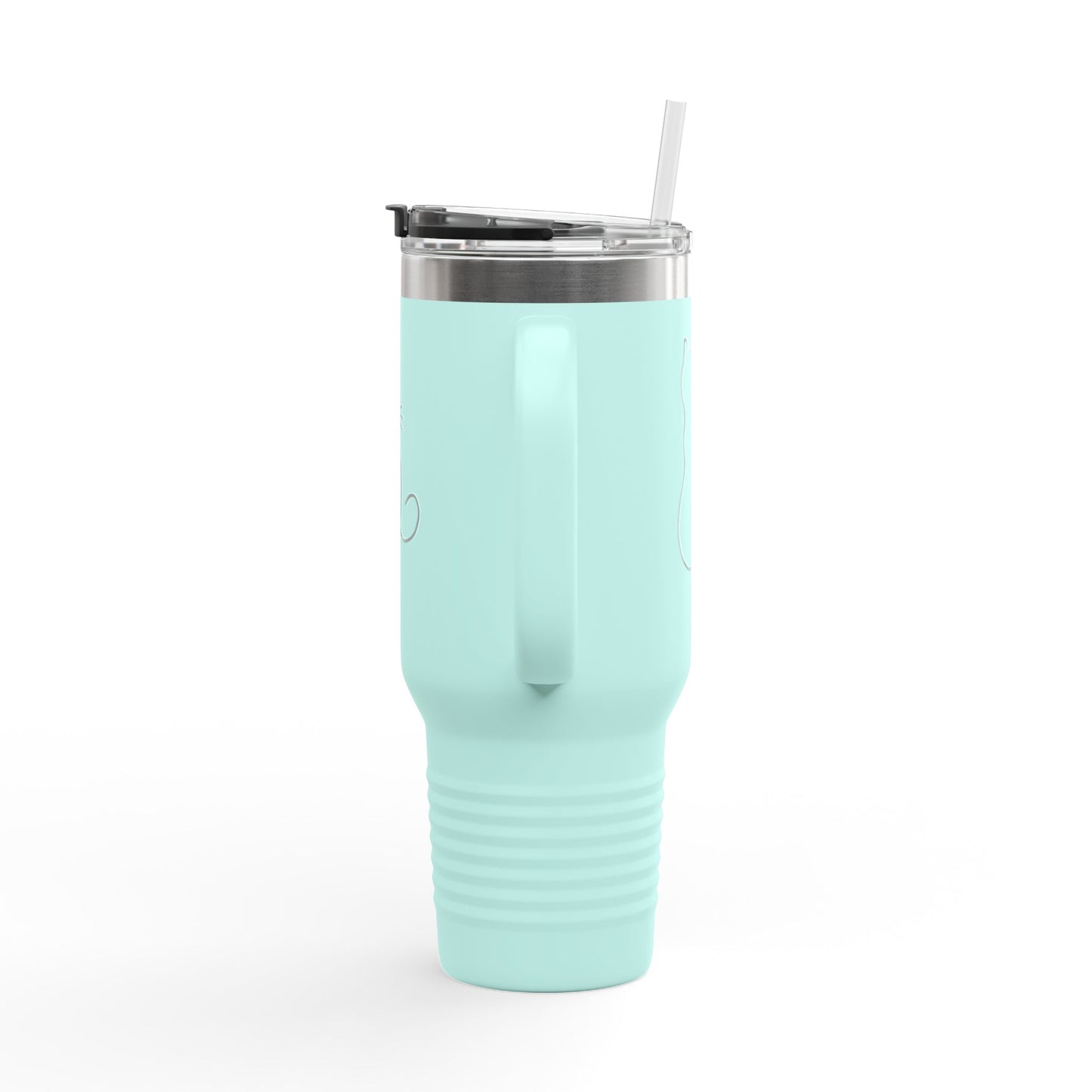 Cute Cat Insulated Travel Mug - 40oz Meow Design for Coffee Lovers