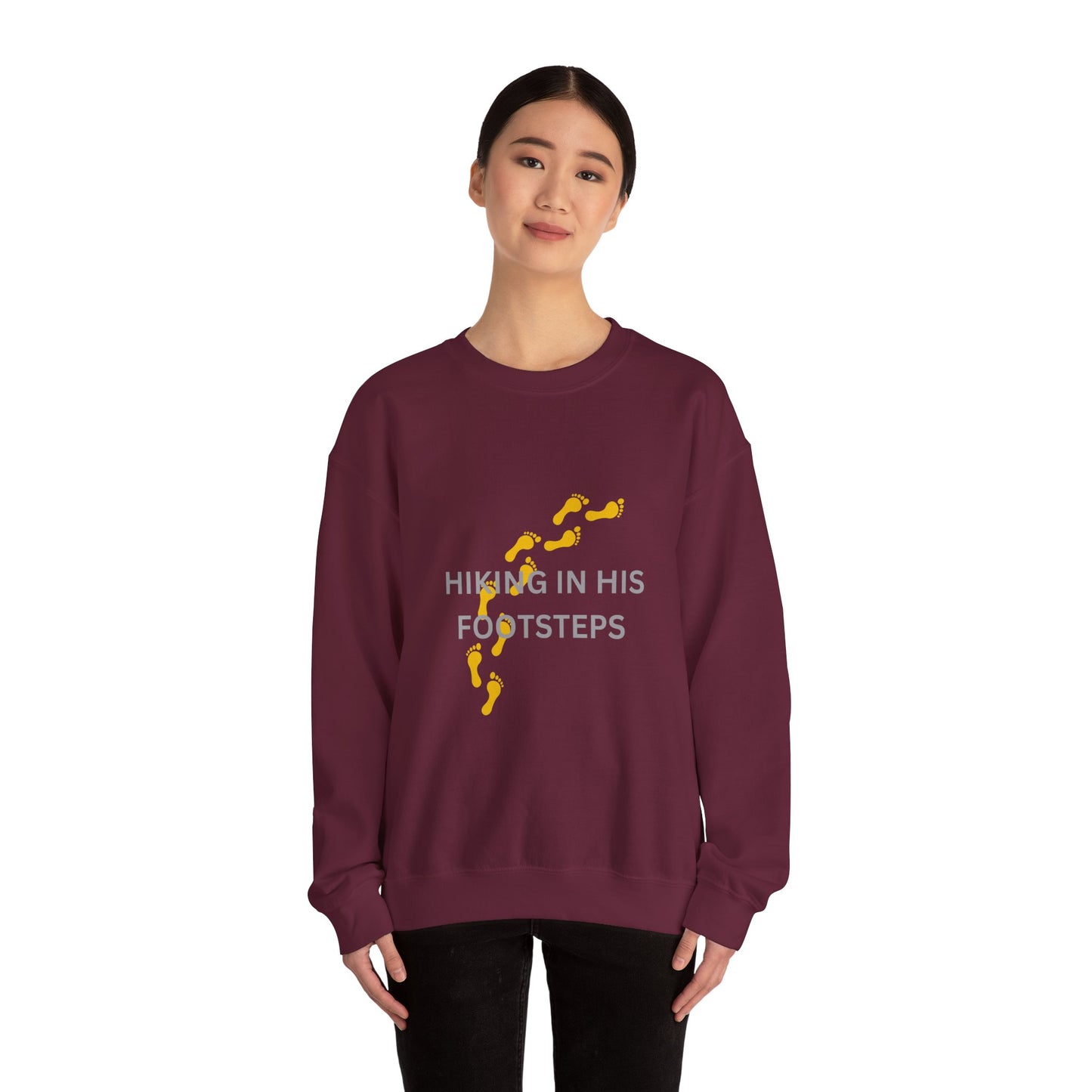 Hiking In His Footsteps Unisex Sweatshirt