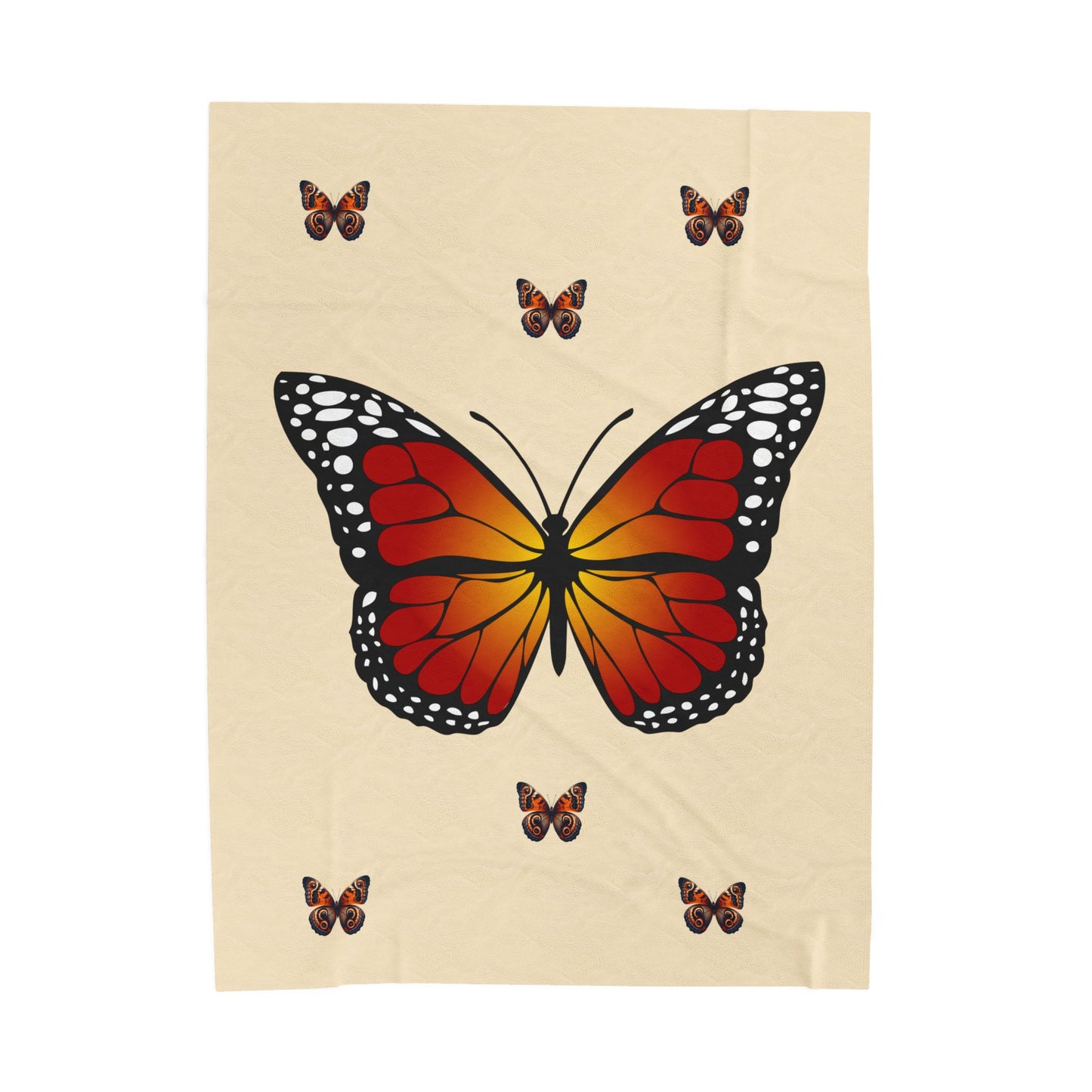 Butterfly Velveteen Plush Blanket - Cozy Home Decor for Nature Lovers