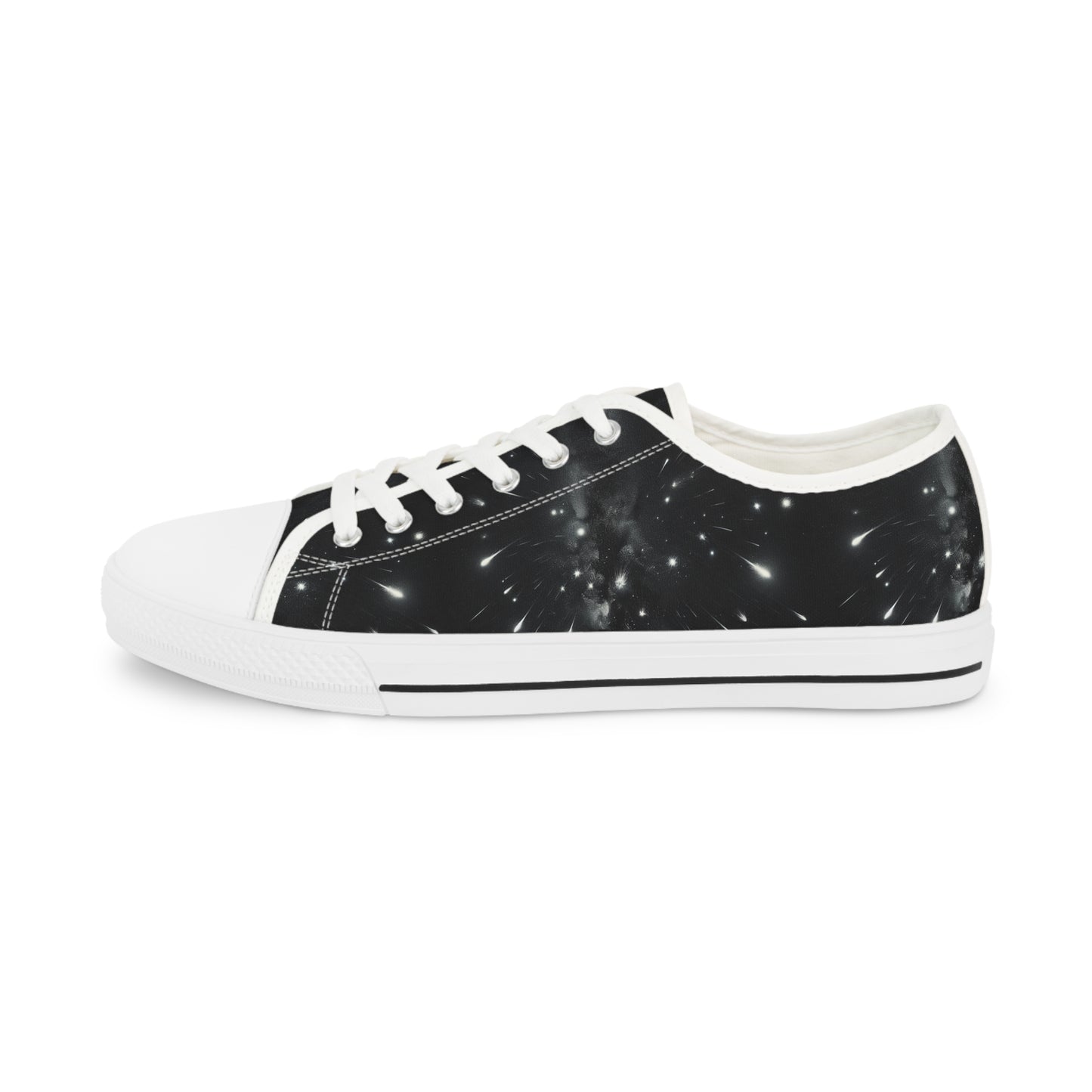 Cosmic Print Men's Low Top Sneakers - Trendy Casual Footwear for Space Lovers