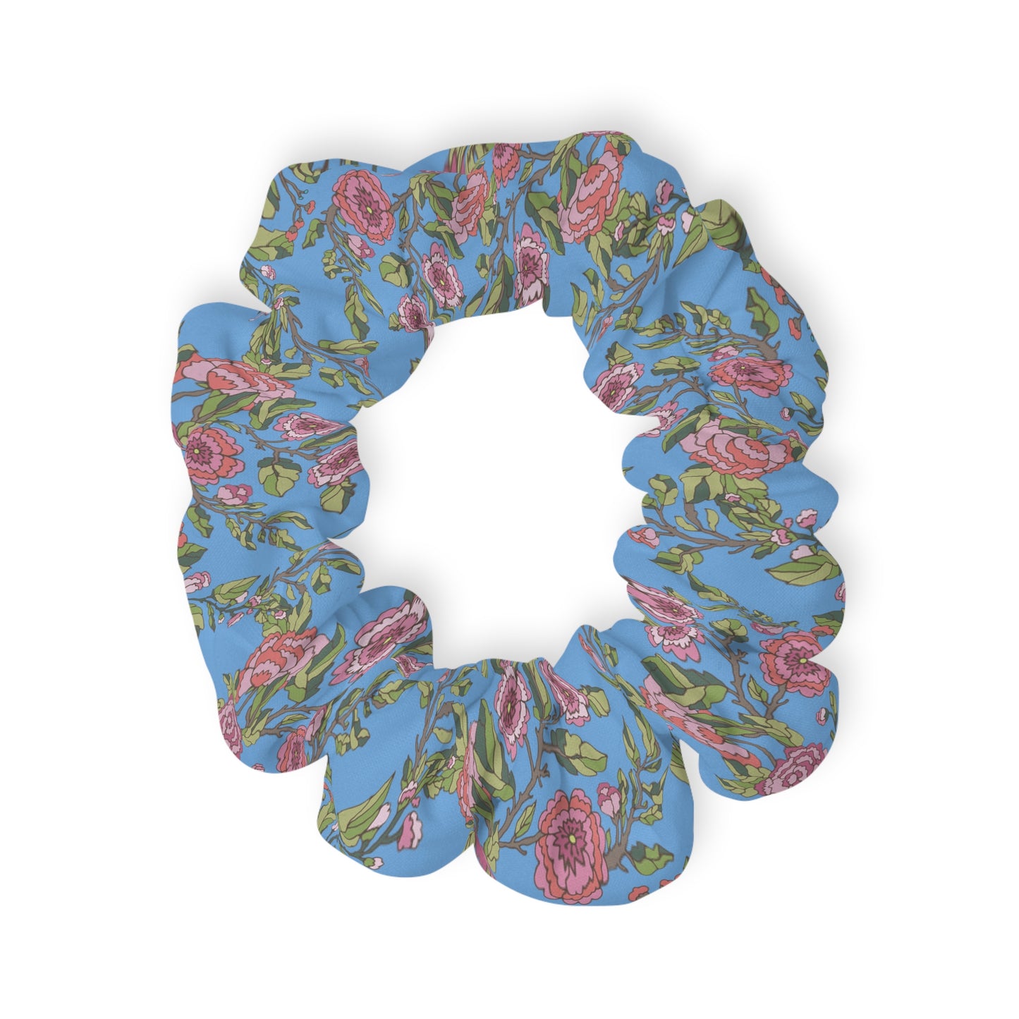 Floral Scrunchie, Hair Accessory, Fashion Hair Tie, Gift for Her, Spring Style, Hair Care, Cute Hair Accessories