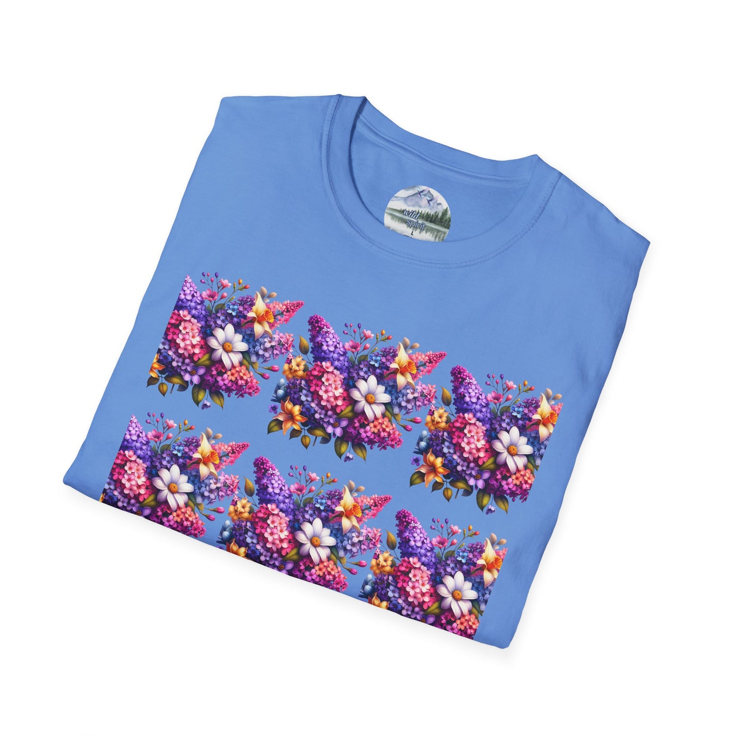 Floral Pattern Unisex Softstyle T-Shirt - Vibrant Spring Design