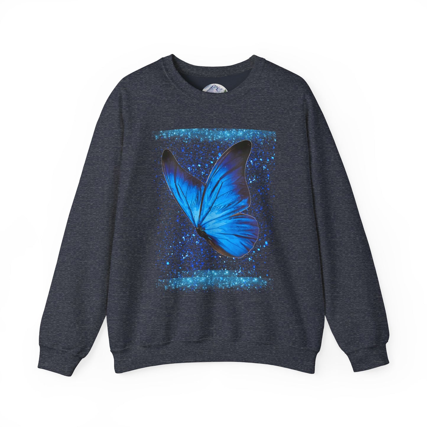 Sparkle Blue Butterfly Unisex Sweatshirt - Heavy Blend Crewneck