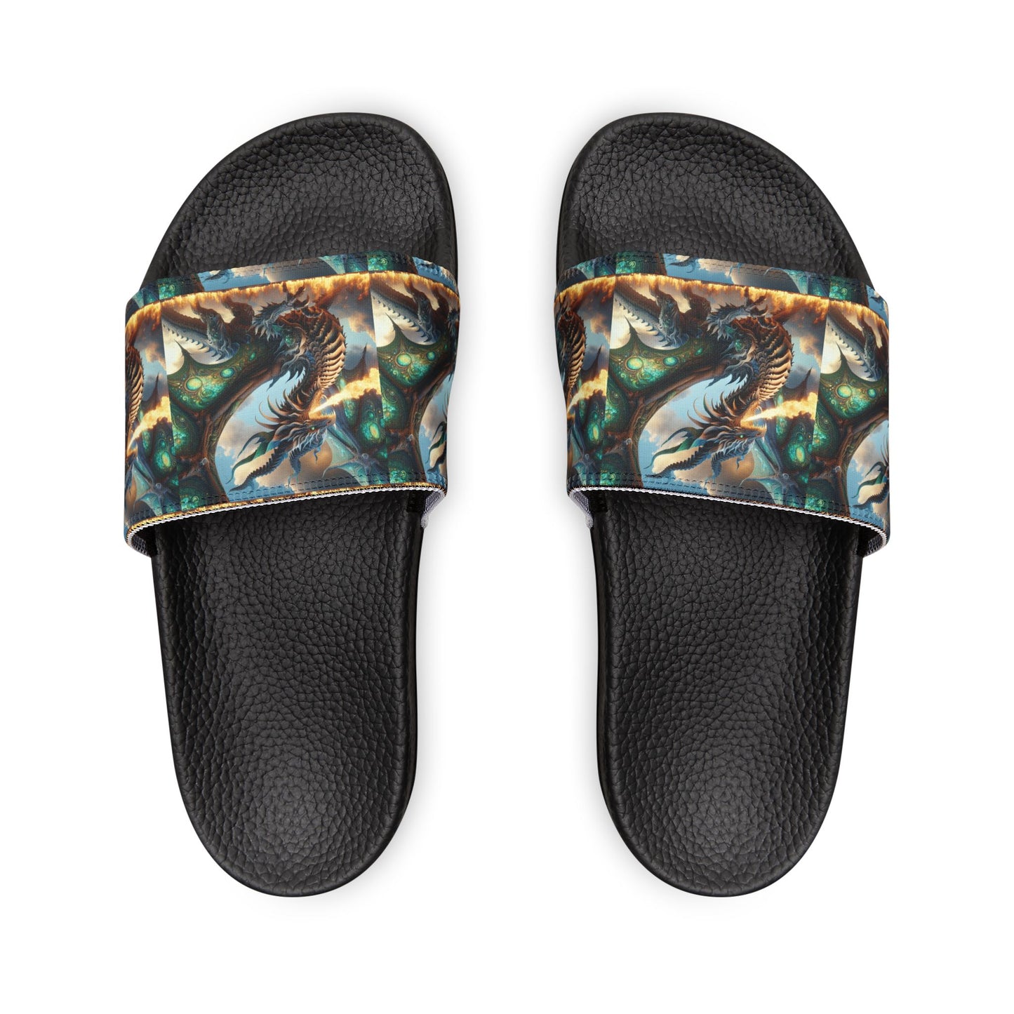 Stylish Dragon Graphic Men's Sandals - Perfect for Summer and Relaxation