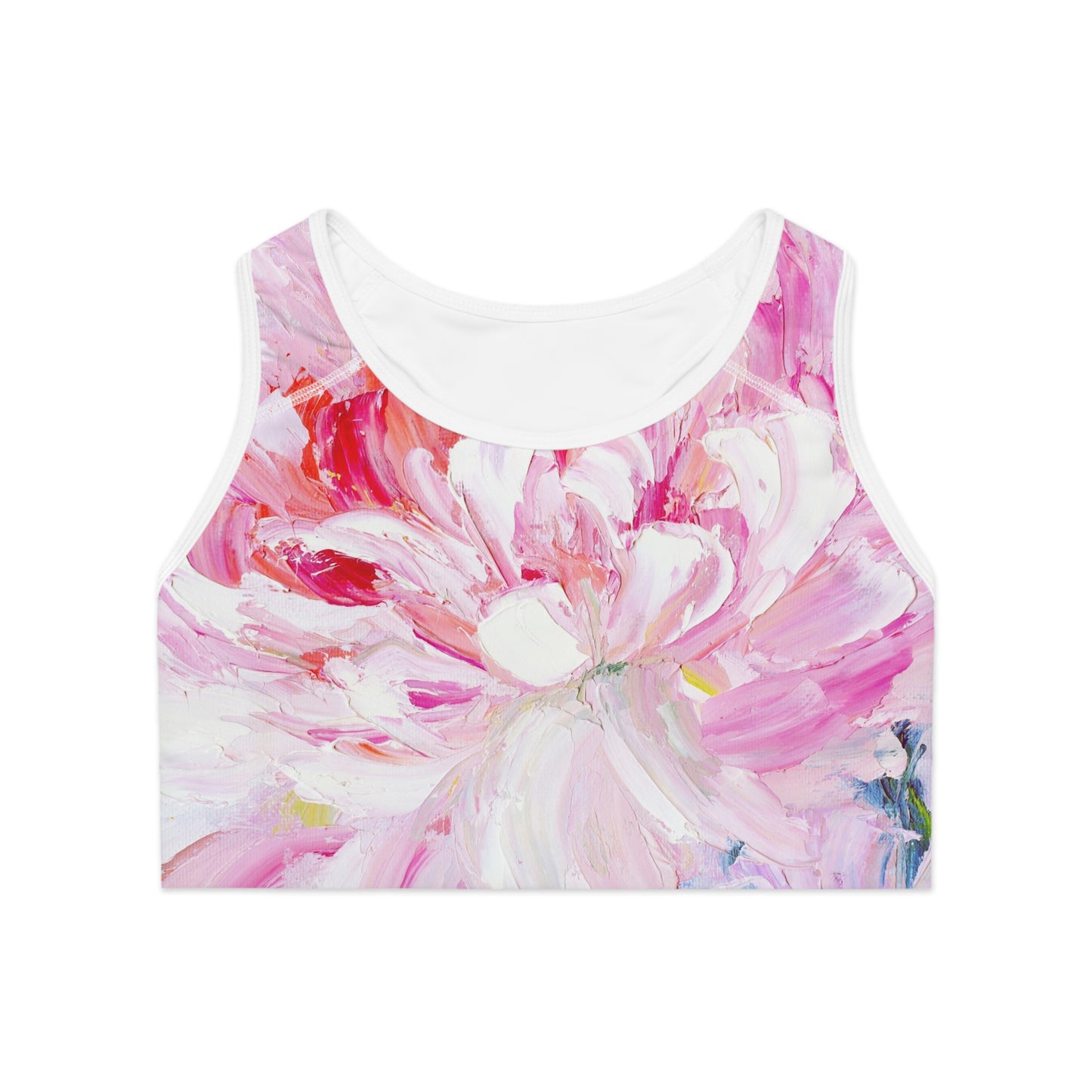 Floral Sports Bra, Yoga Bra, Workout Top, Fitness Apparel, Activewear for Women, Gift for Her, Floral Design Sports Bra