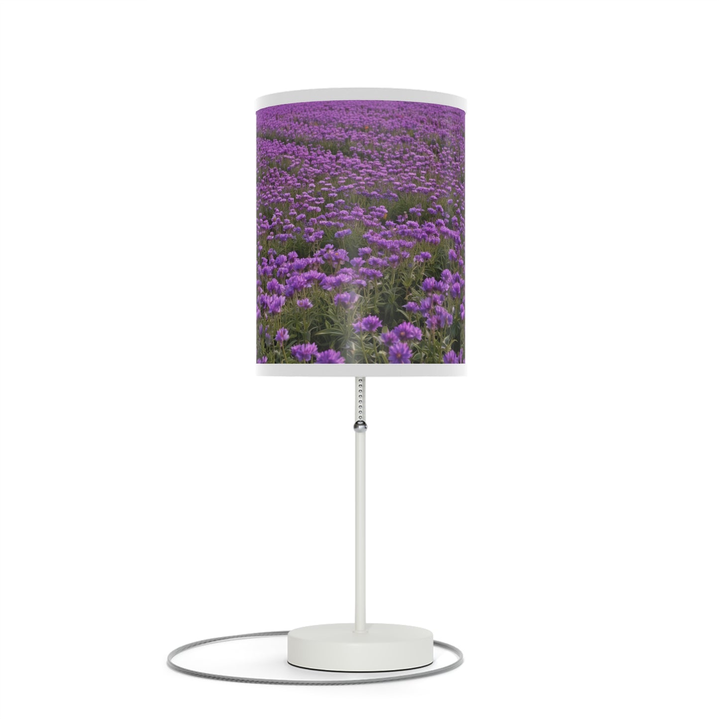 Purple Floral Table Lamp, Decorative Lighting, Home Decor, Bedroom Accessory, Gift for Her, Living Room Style