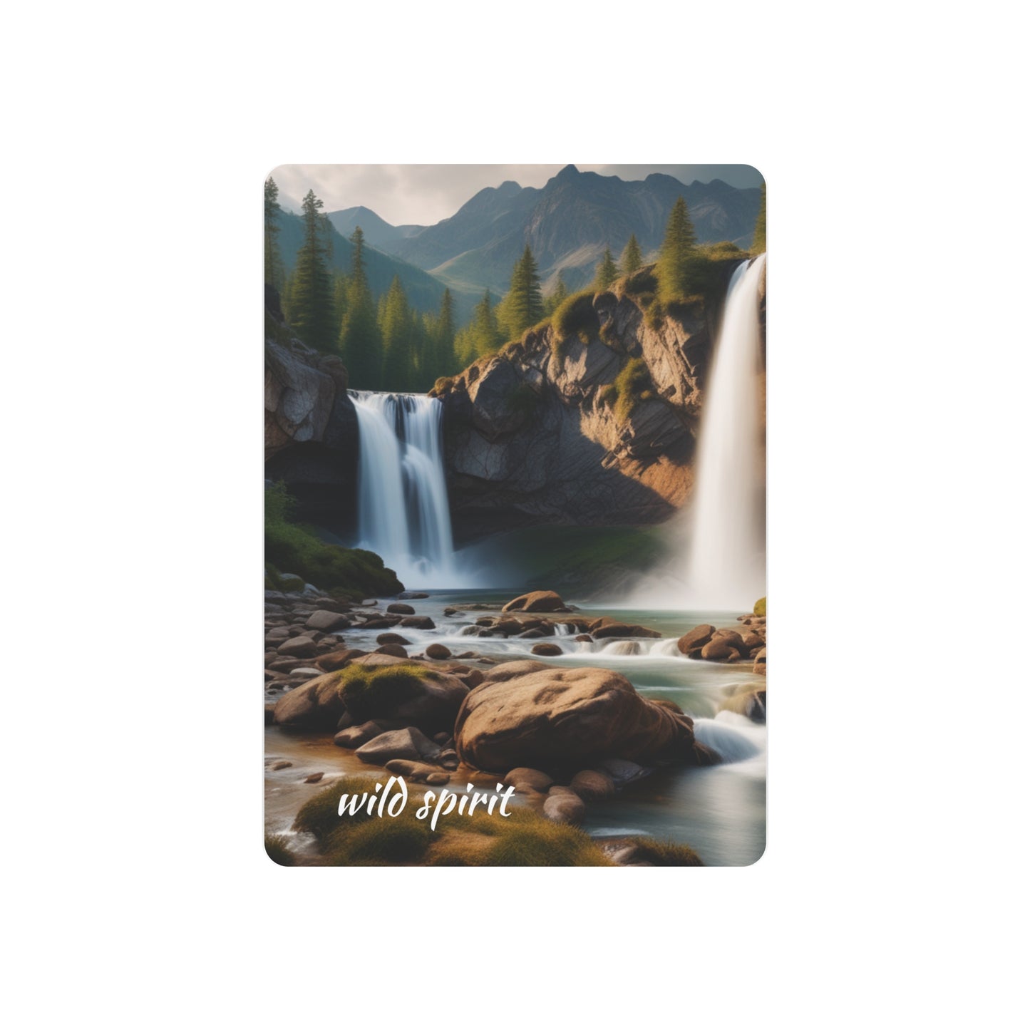 Metal Art Sign - Mountain Forest Waterfall Creek Design