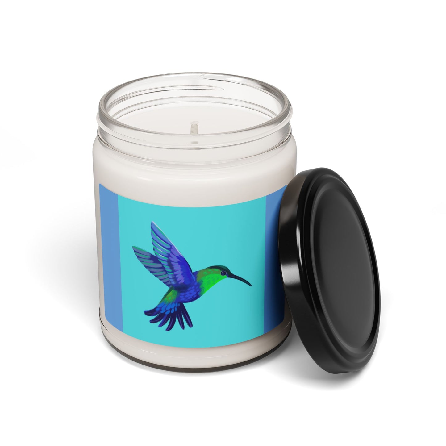 Vibrant Hummingbird Scented Soy Candle - 9oz, Eco-Friendly Fragrance for Relaxation & Home Decor