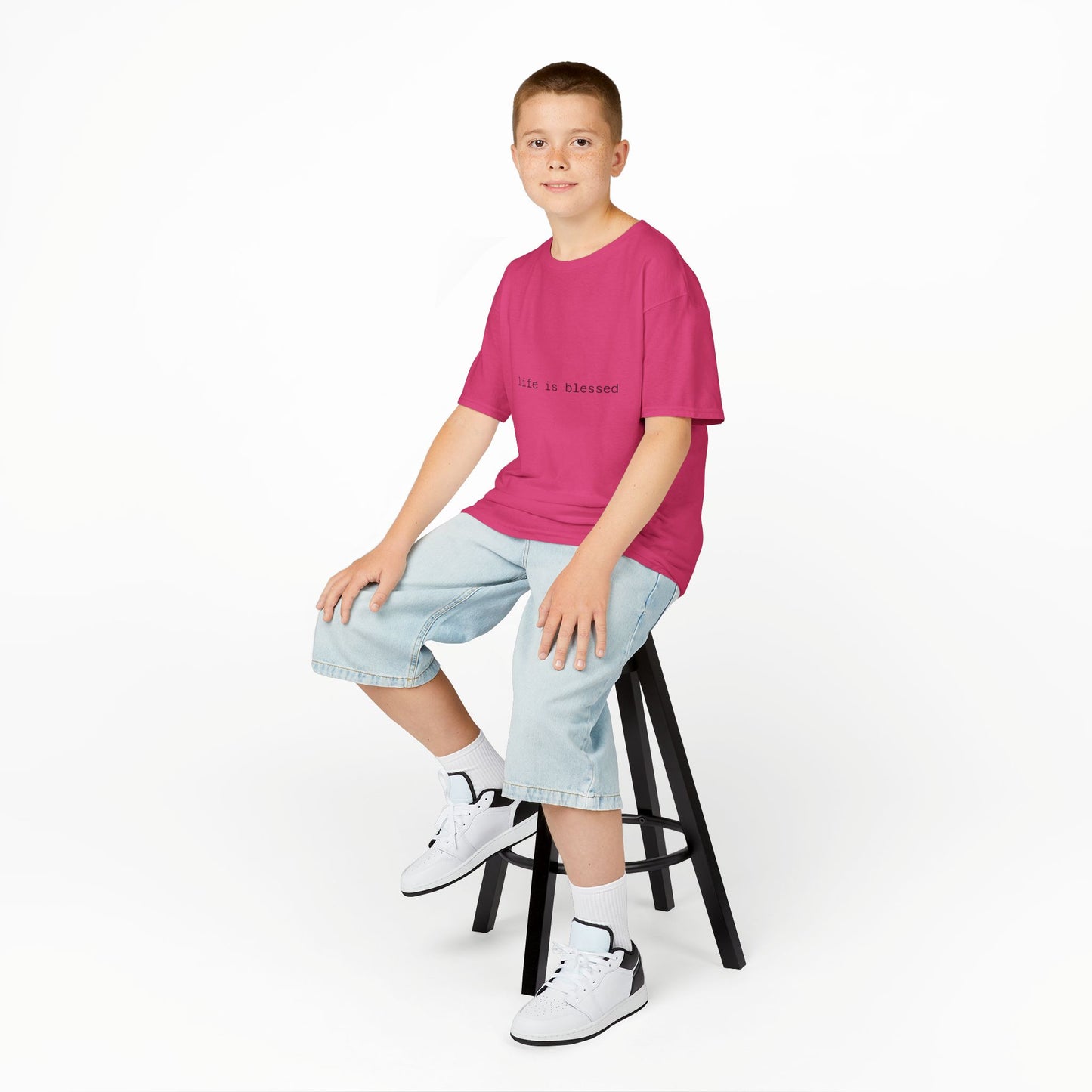 Blessed Kids Tee with Angel Wings