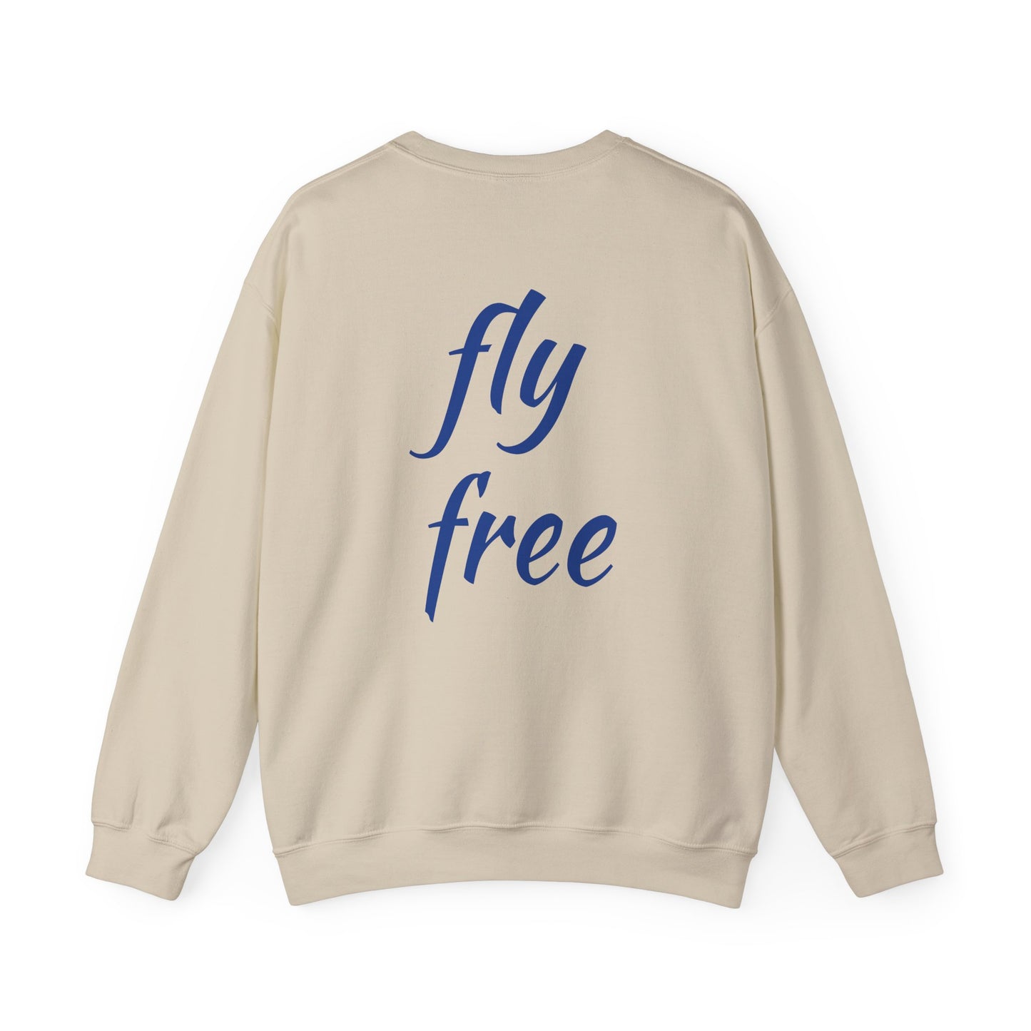 Fly free hummingbird & floral crewneck sweatshirt