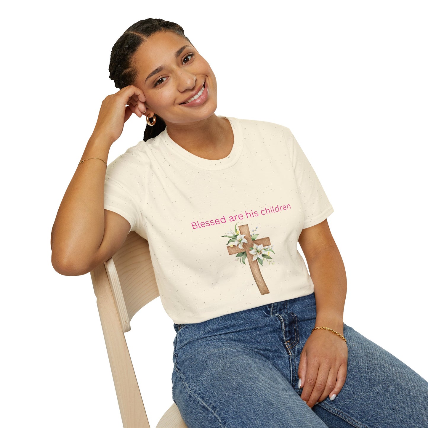 Blessed Are His Children Unisex Softstyle T-Shirt - Faith-Inspired Apparel