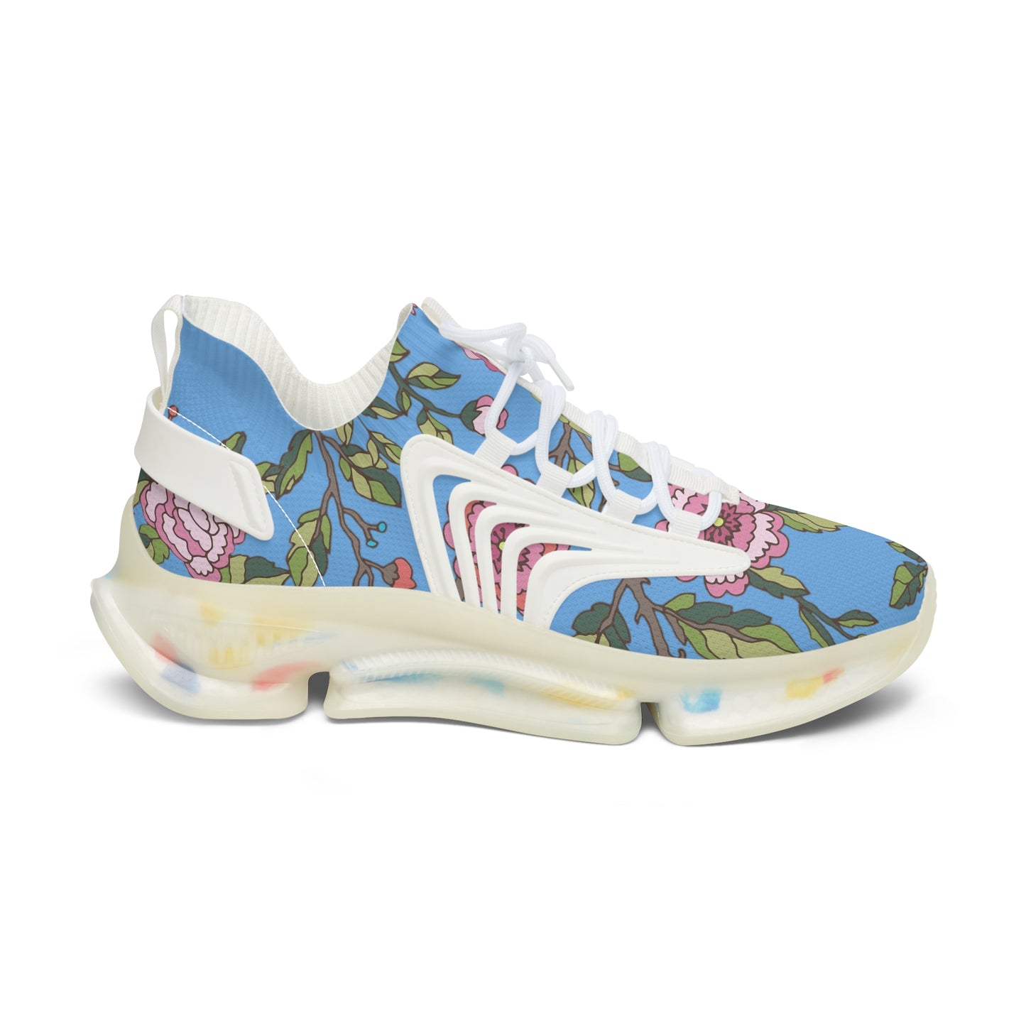 Floral Women's Mesh Sneakers | Lightweight Athletic Shoes, Fashion Sneakers, Casual Footwear, Spring Style, Gift for Her