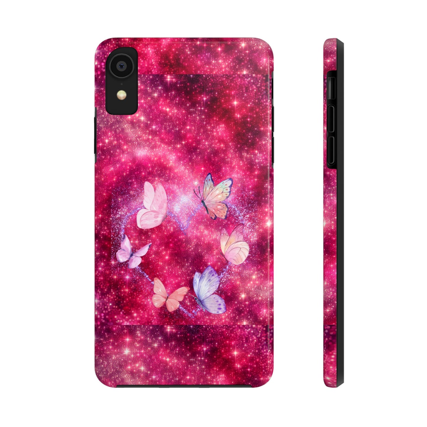 Butterfly Heart Tough Phone Cases - Vimentins Day Sparkly Design