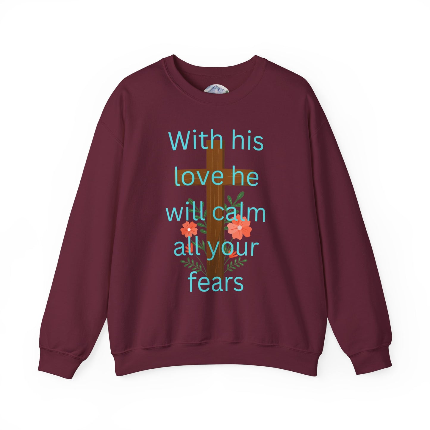 Christian Cross Floral Unisex Sweatshirt
