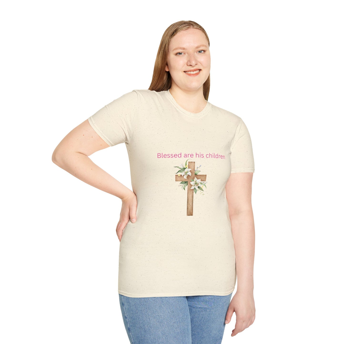 Blessed Are His Children Unisex Softstyle T-Shirt - Faith-Inspired Apparel