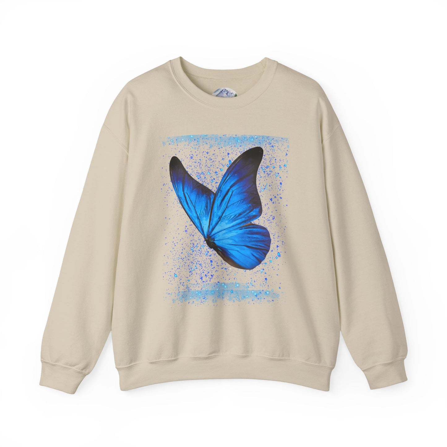 Sparkle Blue Butterfly Unisex Sweatshirt - Heavy Blend Crewneck