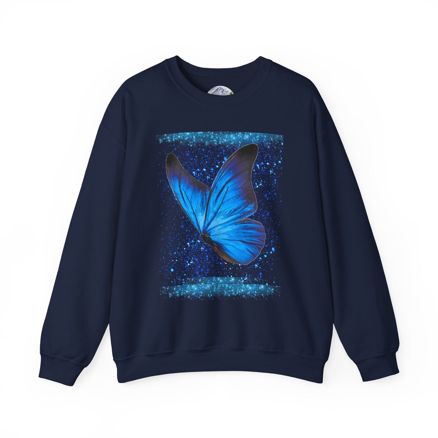 Sparkle Blue Butterfly Unisex Sweatshirt - Heavy Blend Crewneck