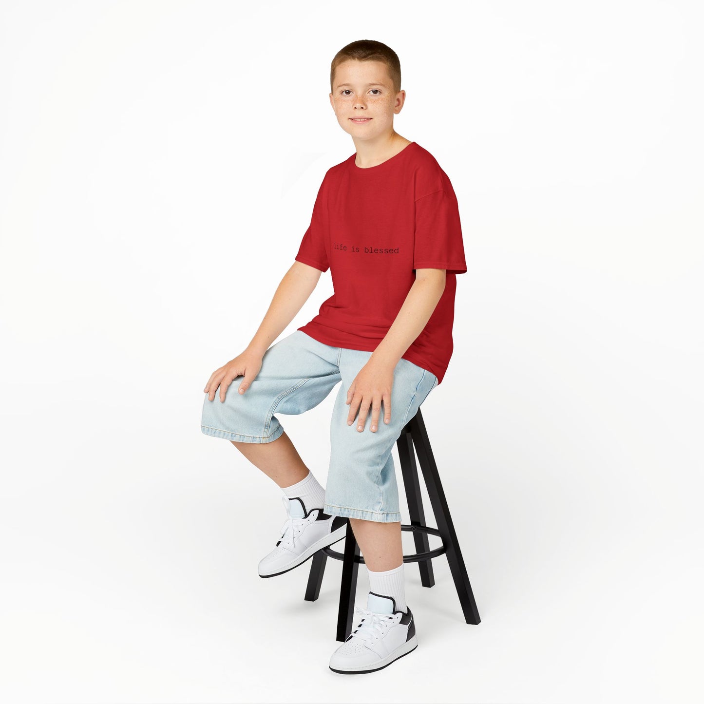 Blessed Kids Tee with Angel Wings