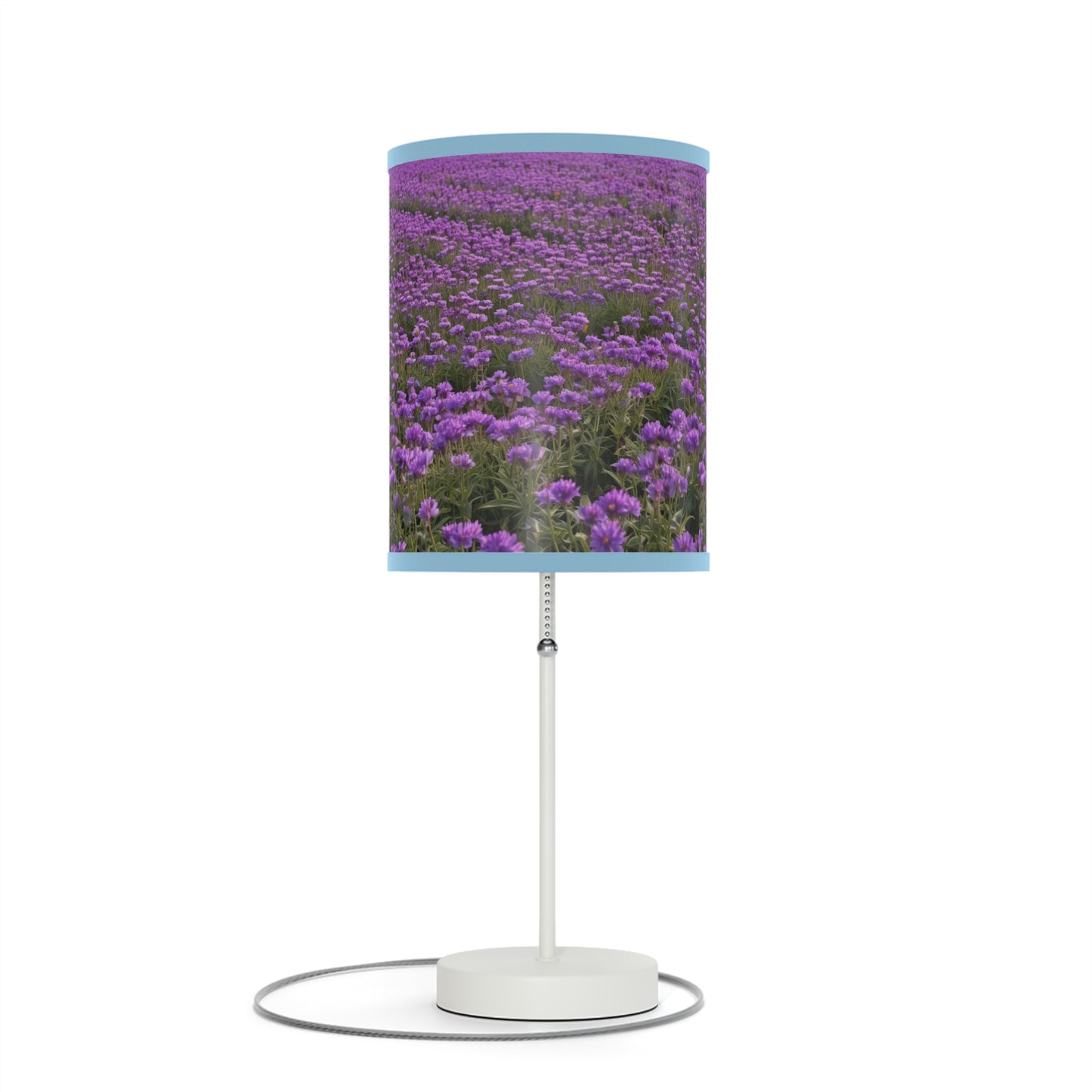 Purple Floral Table Lamp, Decorative Lighting, Home Decor, Bedroom Accessory, Gift for Her, Living Room Style