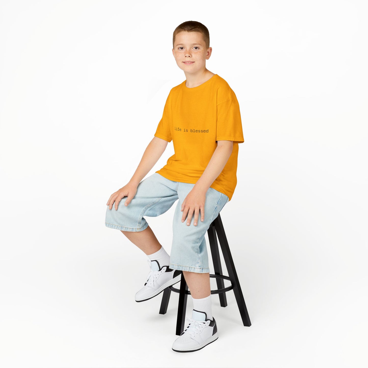 Blessed Kids Tee with Angel Wings