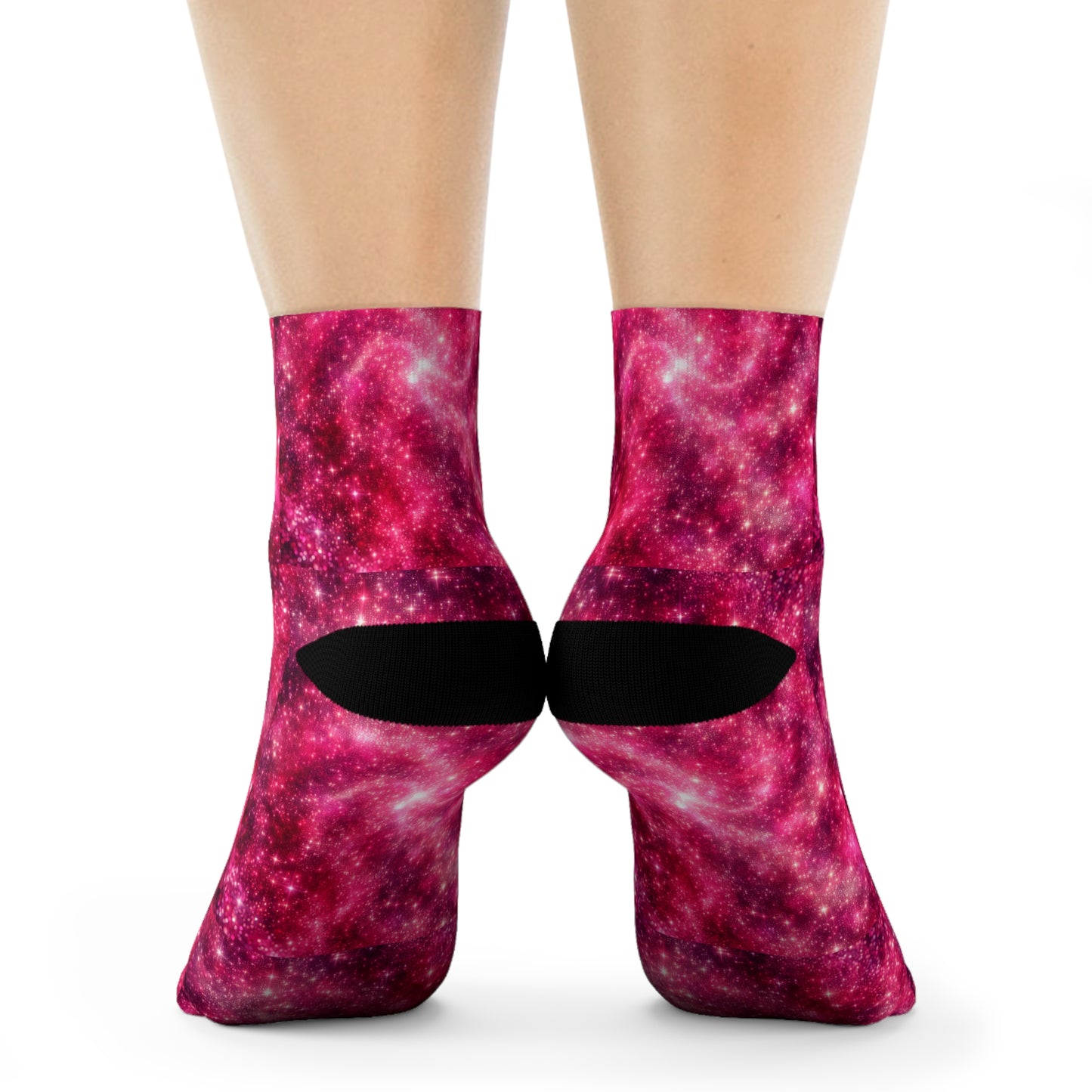 Cosmic Swirl Crew Socks - Vibrant Galaxy Design for Space Lovers
