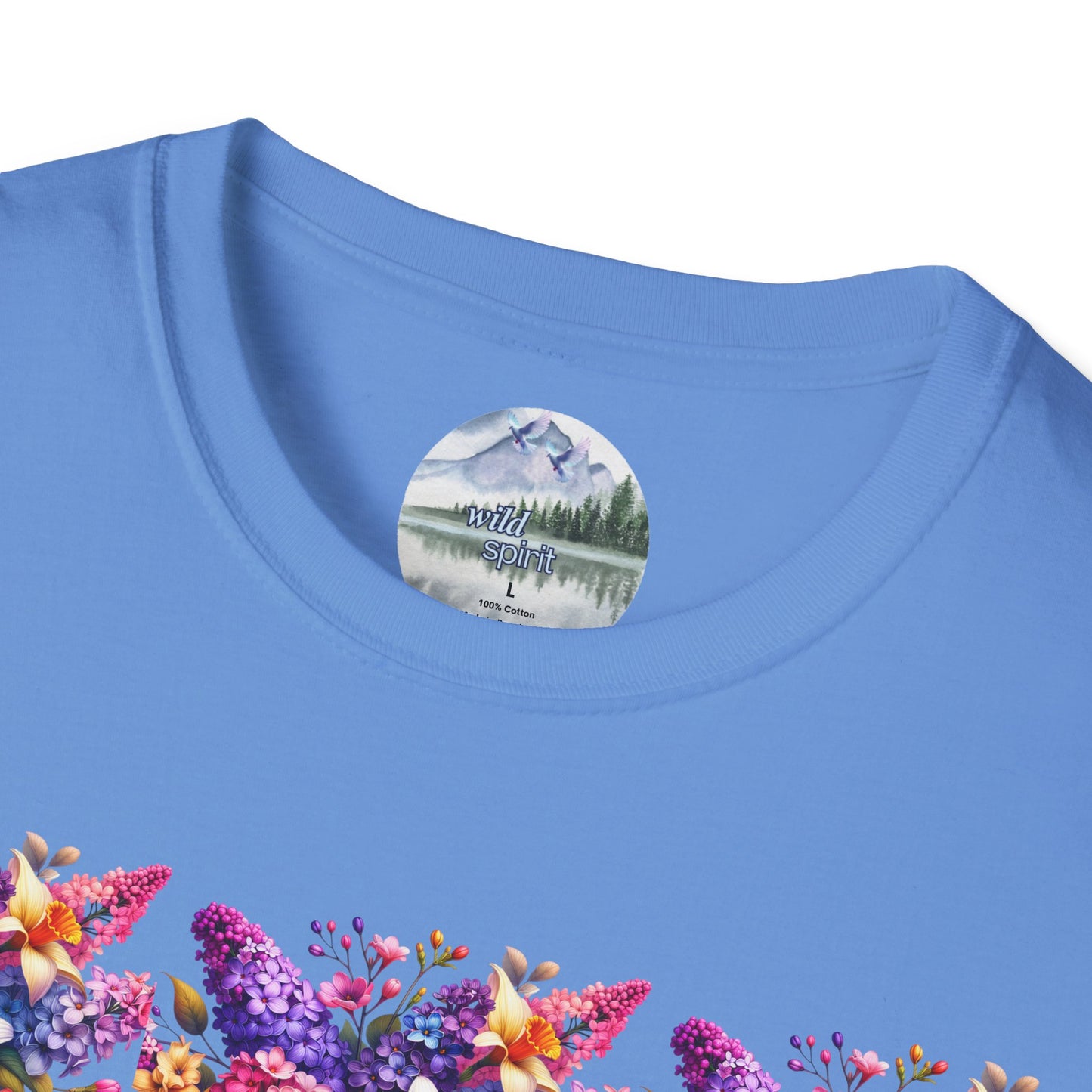 Floral Pattern Unisex Softstyle T-Shirt - Vibrant Spring Design