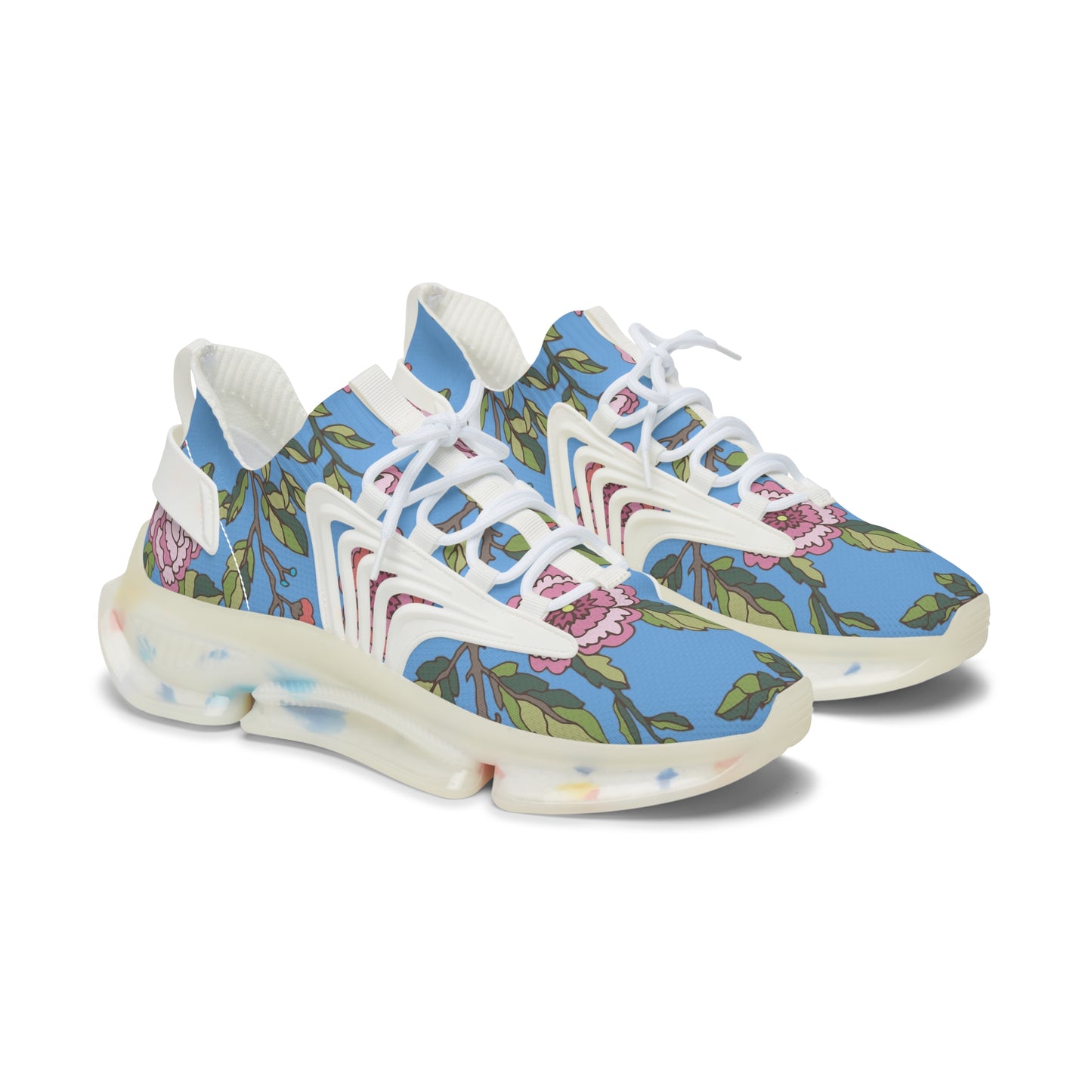 Floral Women's Mesh Sneakers | Lightweight Athletic Shoes, Fashion Sneakers, Casual Footwear, Spring Style, Gift for Her