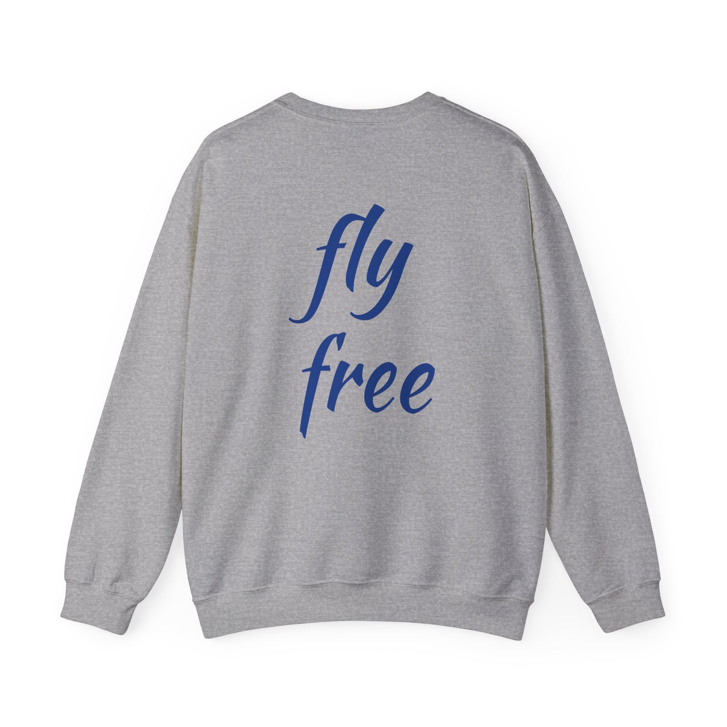 Fly free hummingbird & floral crewneck sweatshirt