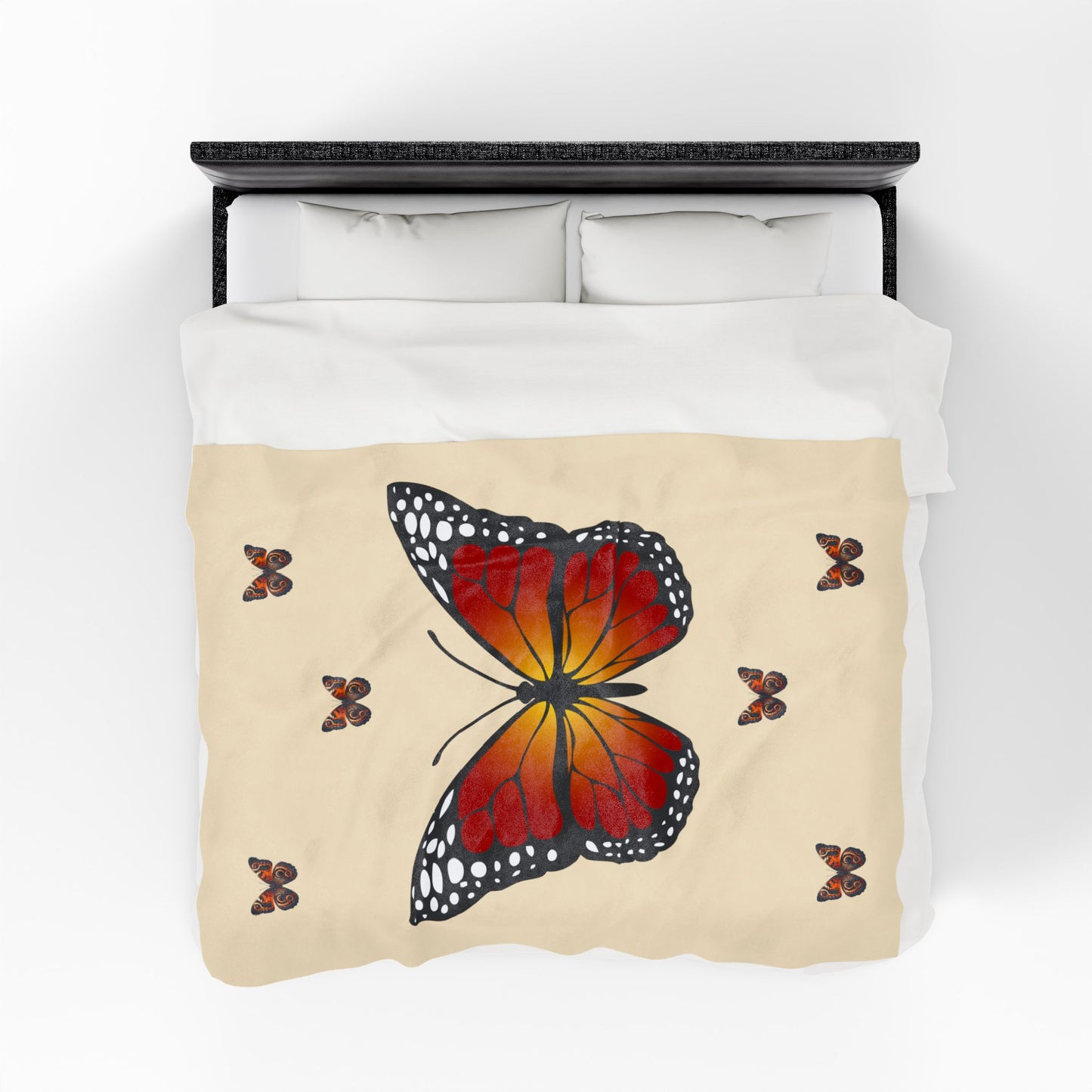 Butterfly Velveteen Plush Blanket - Cozy Home Decor for Nature Lovers
