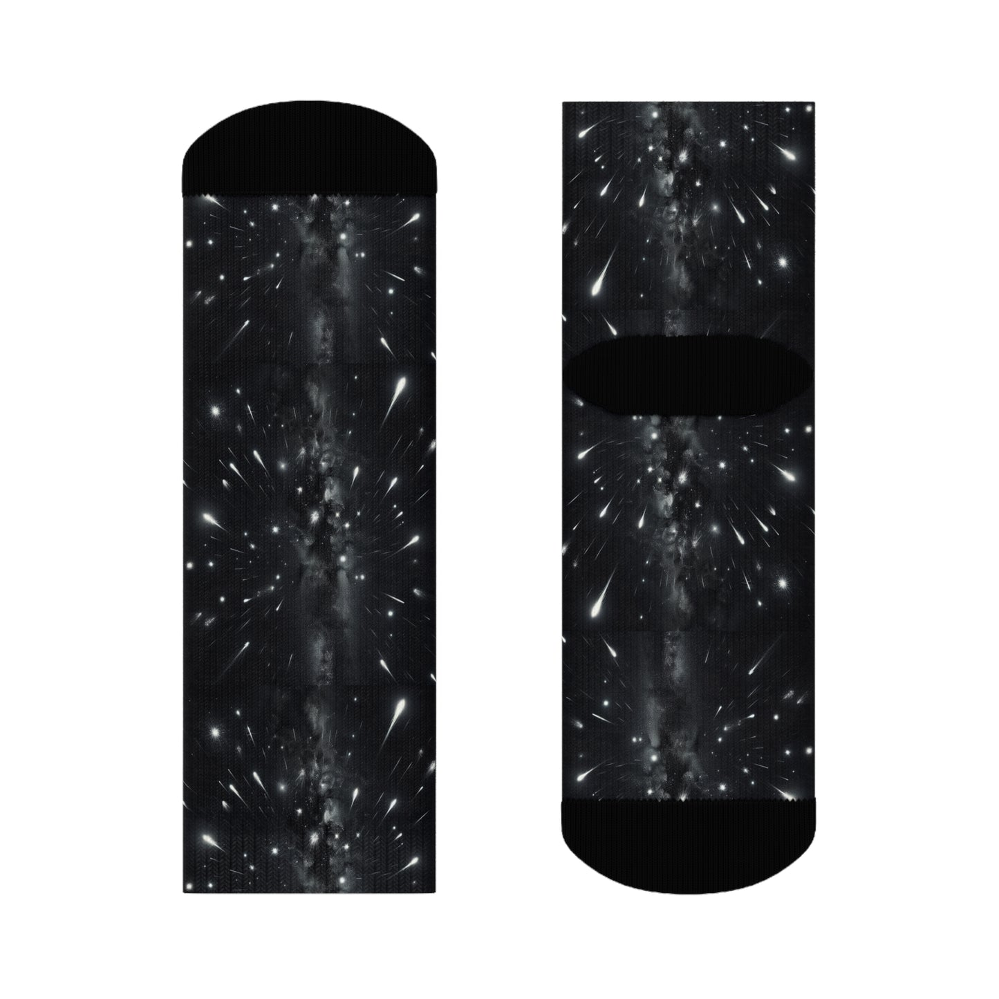 Cosmic Space Crew Socks - Stylish Galactic Design for Everyday Wear