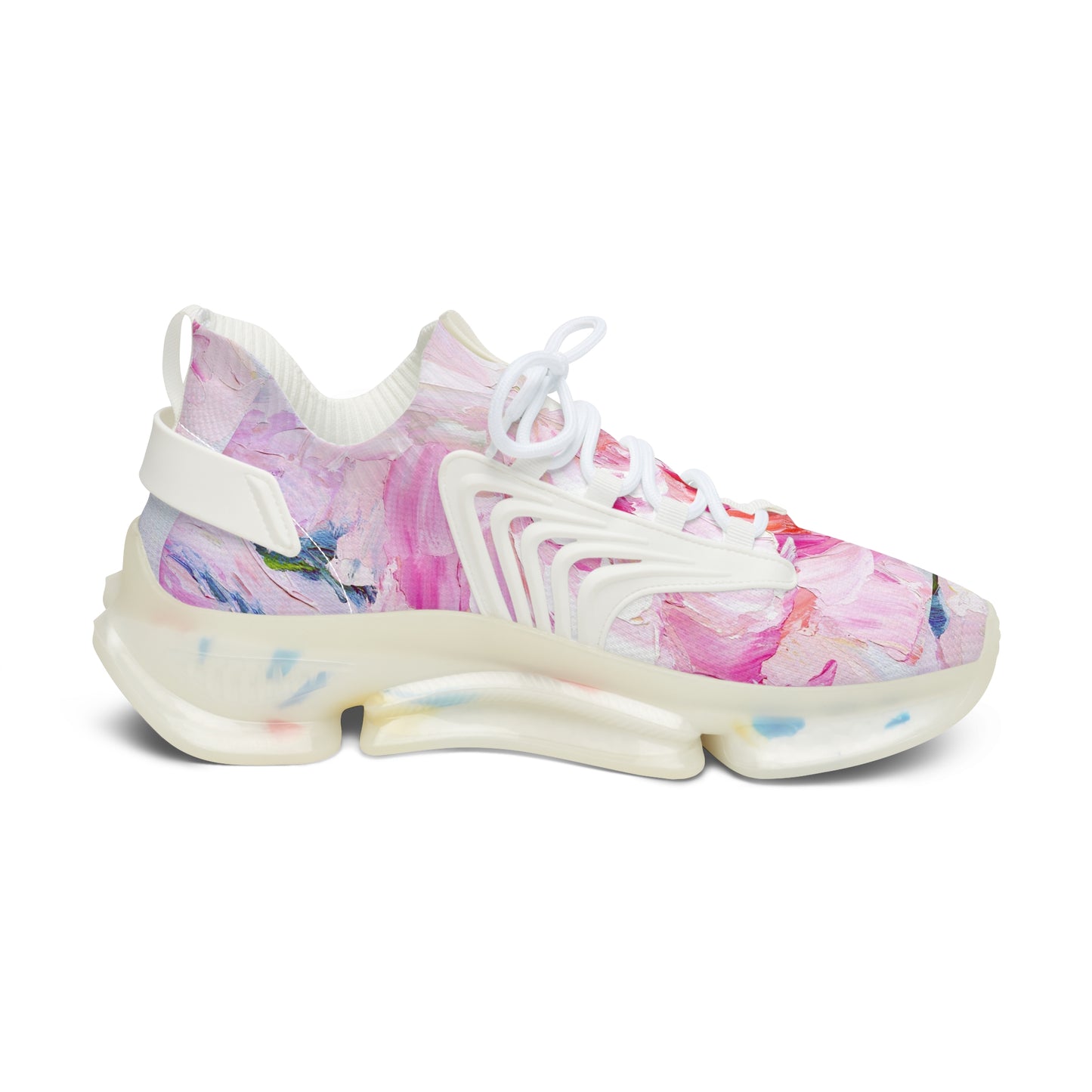 Floral Women's Mesh Sneakers - Stylish Athletic Shoes for Fitness, Casual Wear, Spring Outings, Unique Gift Idea