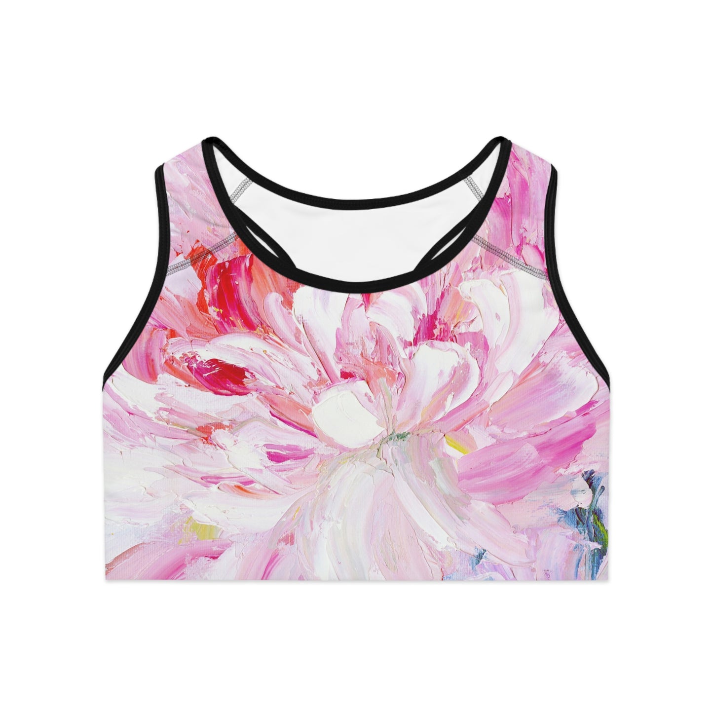 Floral Sports Bra, Yoga Bra, Workout Top, Fitness Apparel, Activewear for Women, Gift for Her, Floral Design Sports Bra