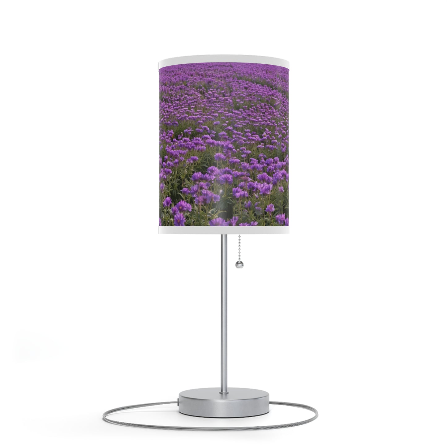 Purple Floral Table Lamp, Decorative Lighting, Home Decor, Bedroom Accessory, Gift for Her, Living Room Style