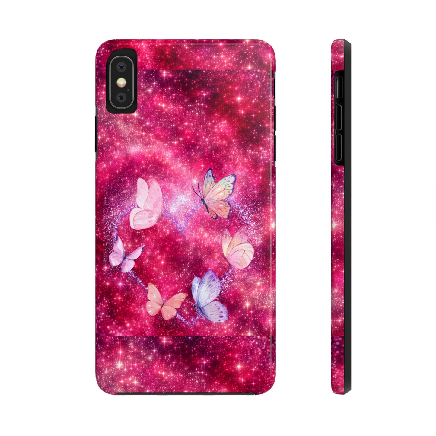 Butterfly Heart Tough Phone Cases - Vimentins Day Sparkly Design