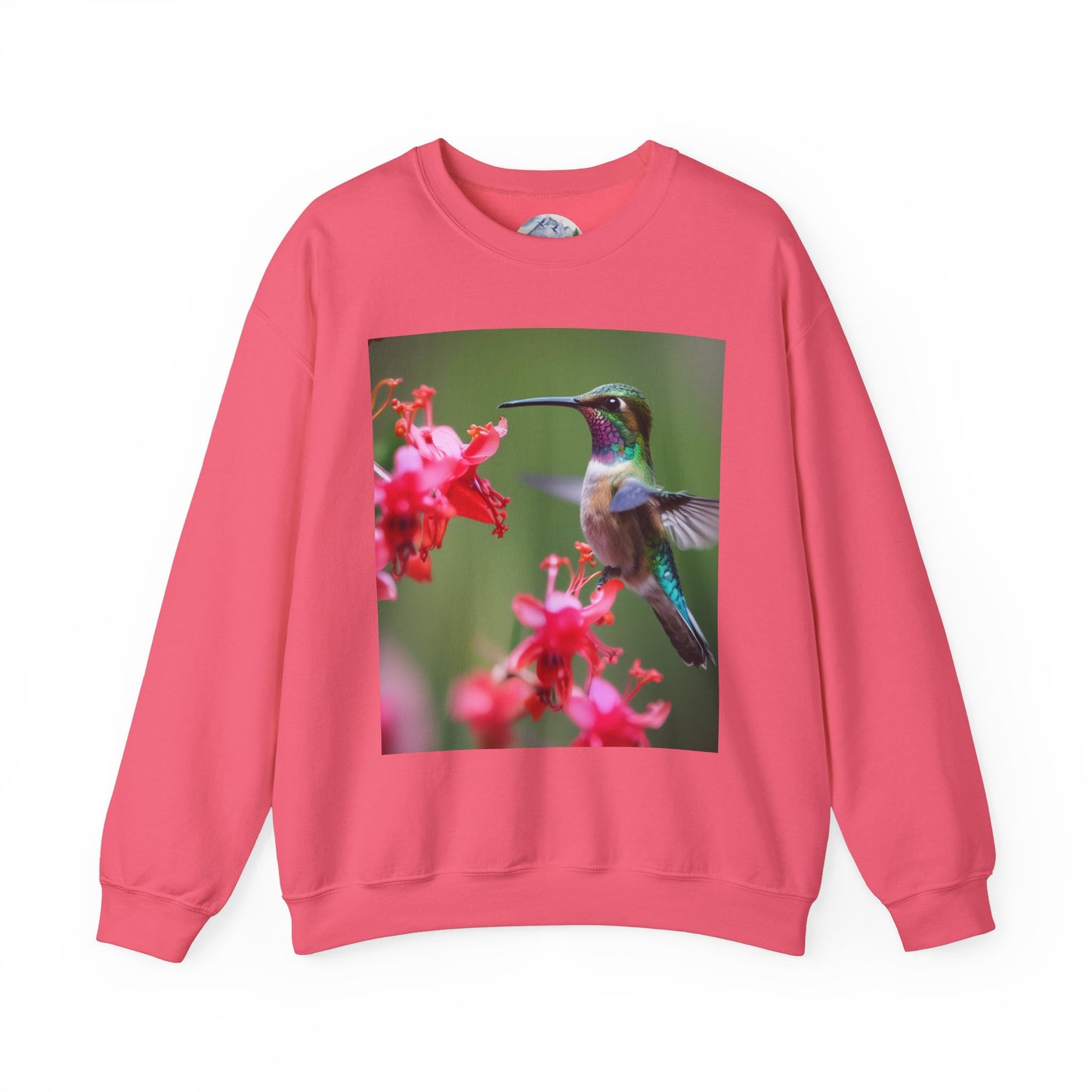 Fly free hummingbird & floral crewneck sweatshirt