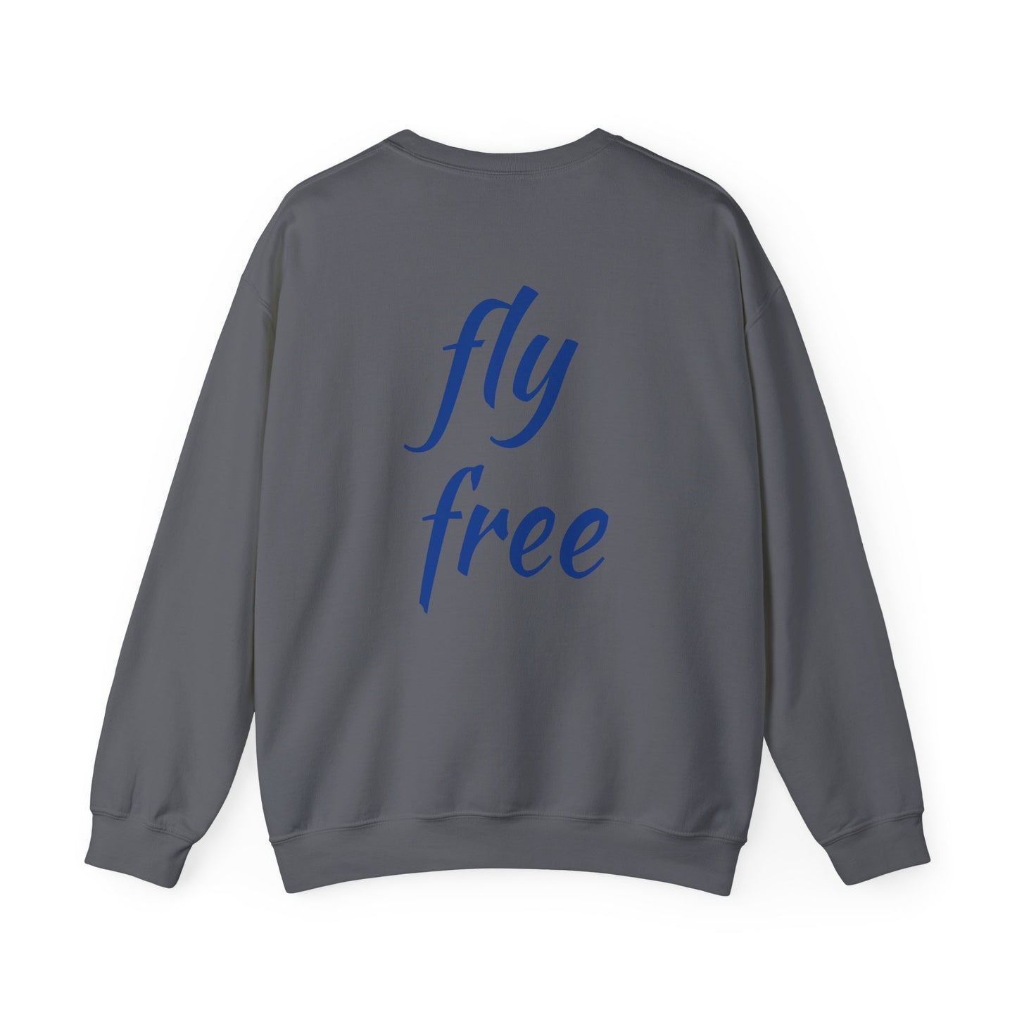 Fly free hummingbird & floral crewneck sweatshirt