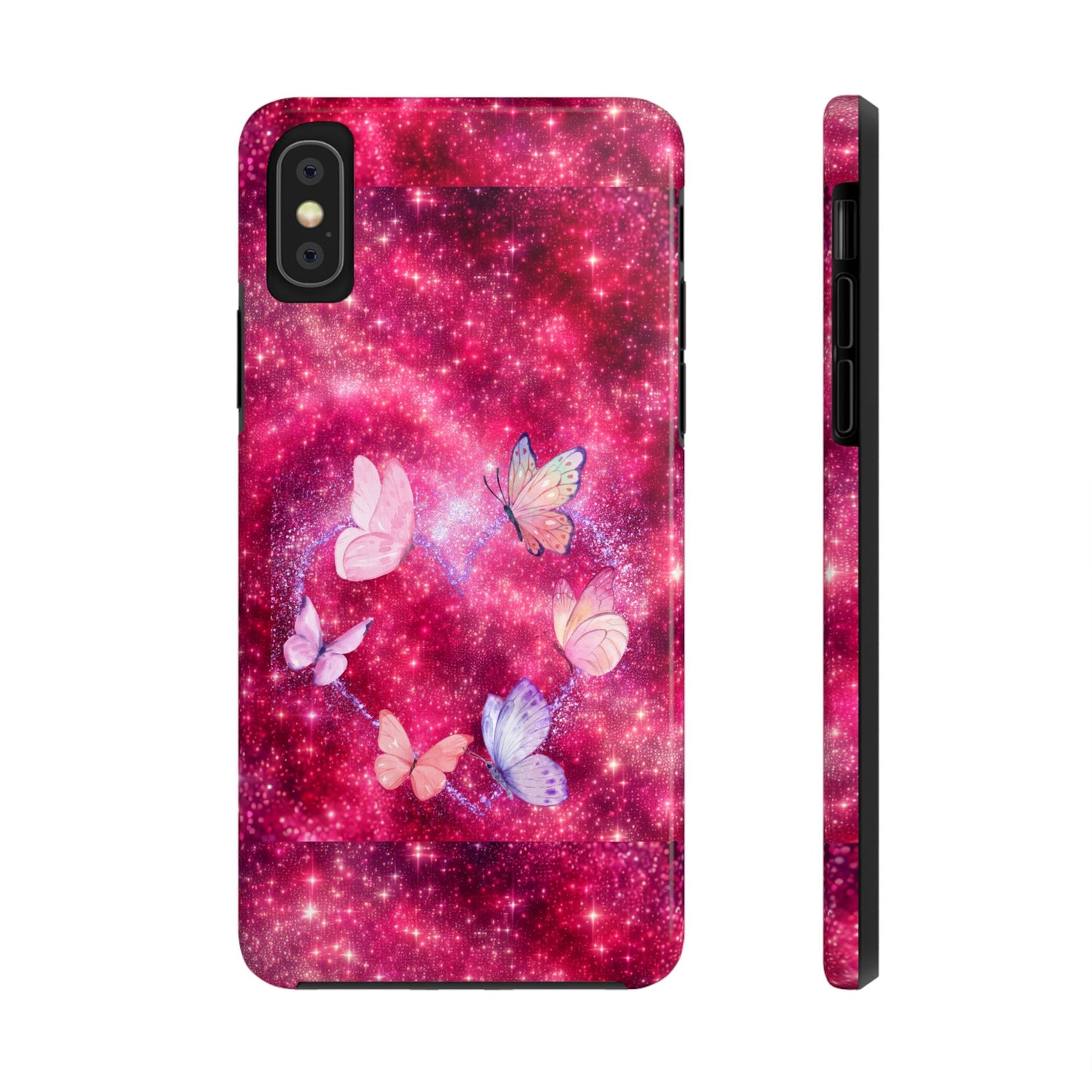 Butterfly Heart Tough Phone Cases - Vimentins Day Sparkly Design