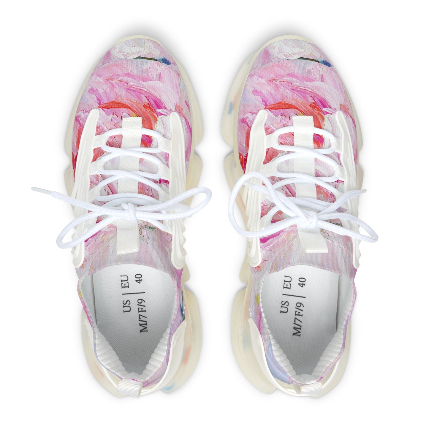 Floral Women's Mesh Sneakers - Stylish Athletic Shoes for Fitness, Casual Wear, Spring Outings, Unique Gift Idea