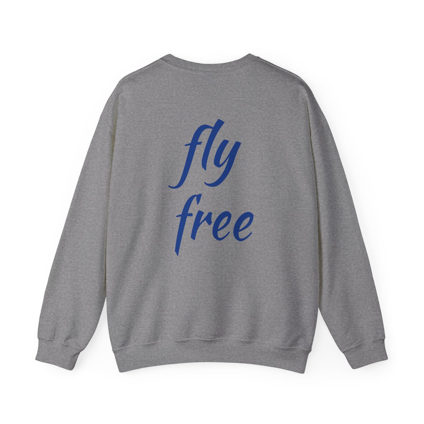 Fly free hummingbird & floral crewneck sweatshirt