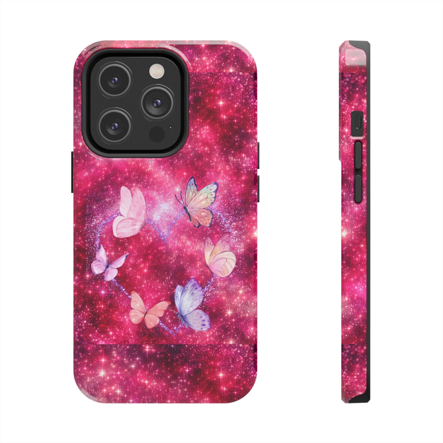 Butterfly Heart Tough Phone Cases - Vimentins Day Sparkly Design