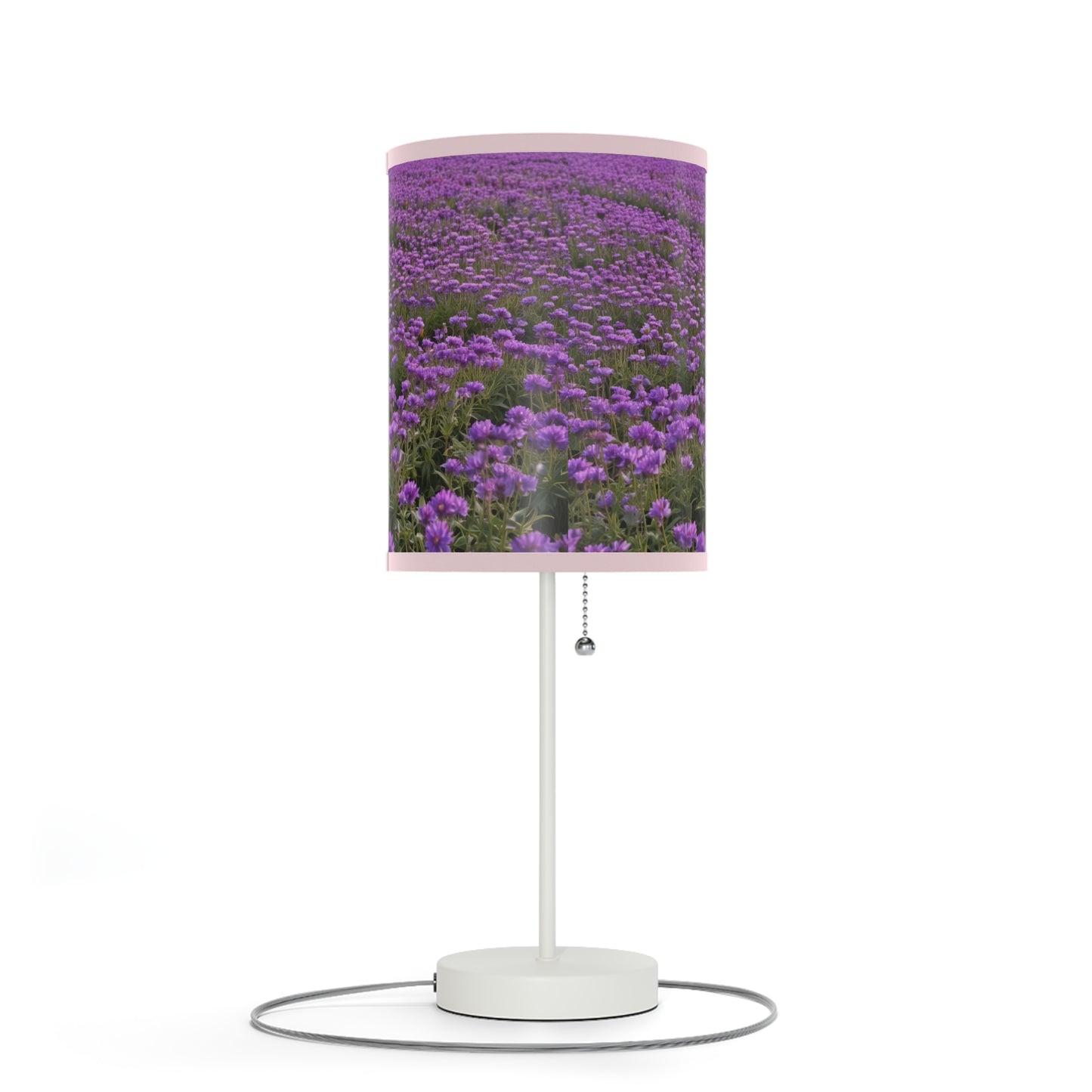 Purple Floral Table Lamp, Decorative Lighting, Home Decor, Bedroom Accessory, Gift for Her, Living Room Style