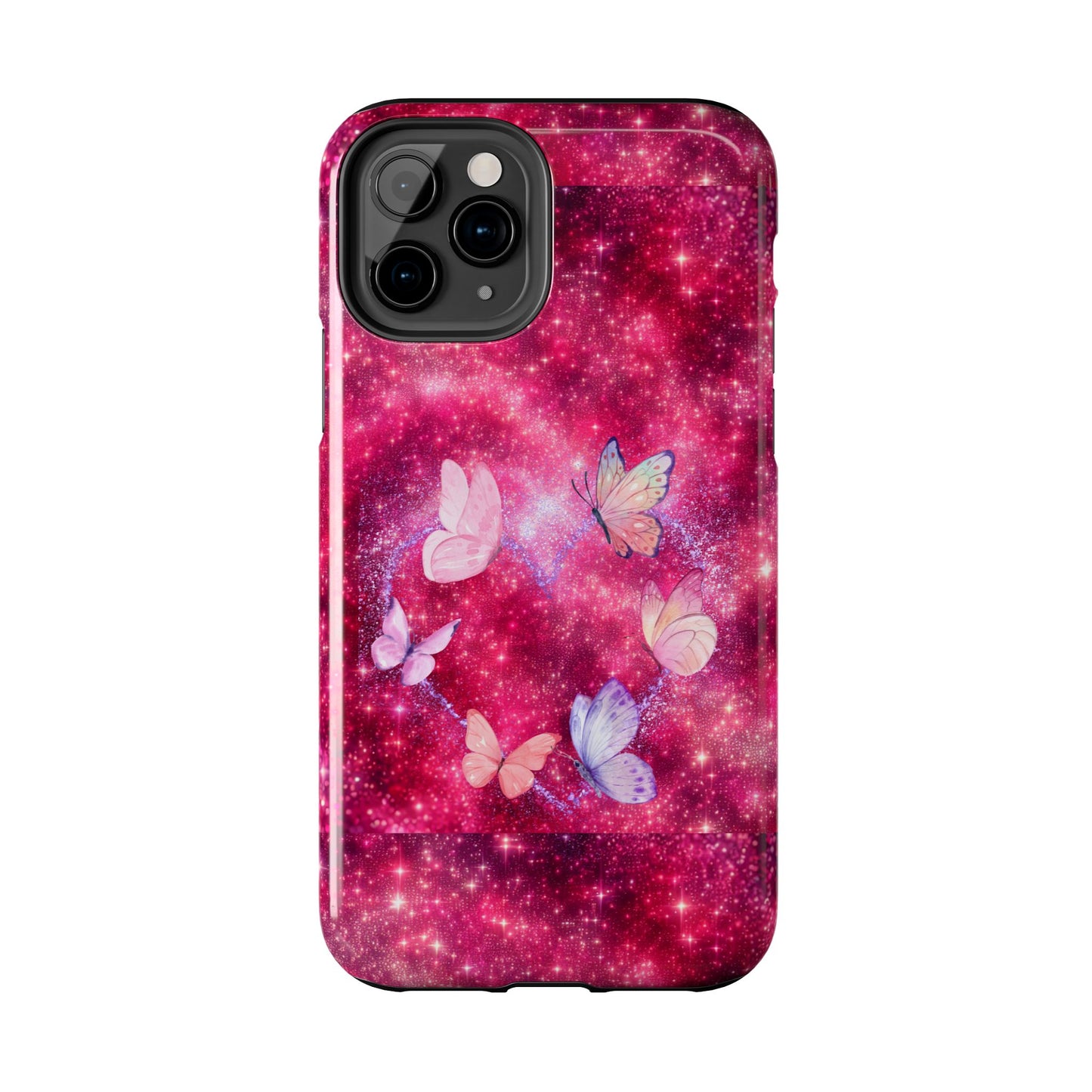 Butterfly Heart Tough Phone Cases - Vimentins Day Sparkly Design