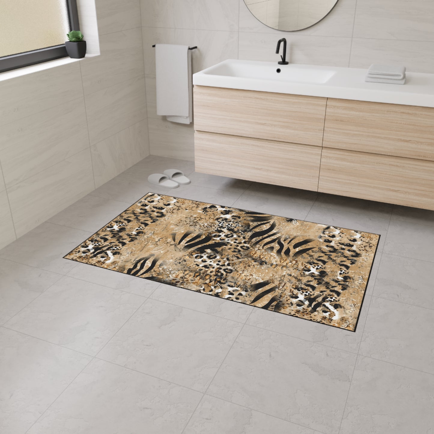 Stylish Zebra Pattern Heavy Duty Floor Mat - Perfect for Home Decor & Outdoor Use